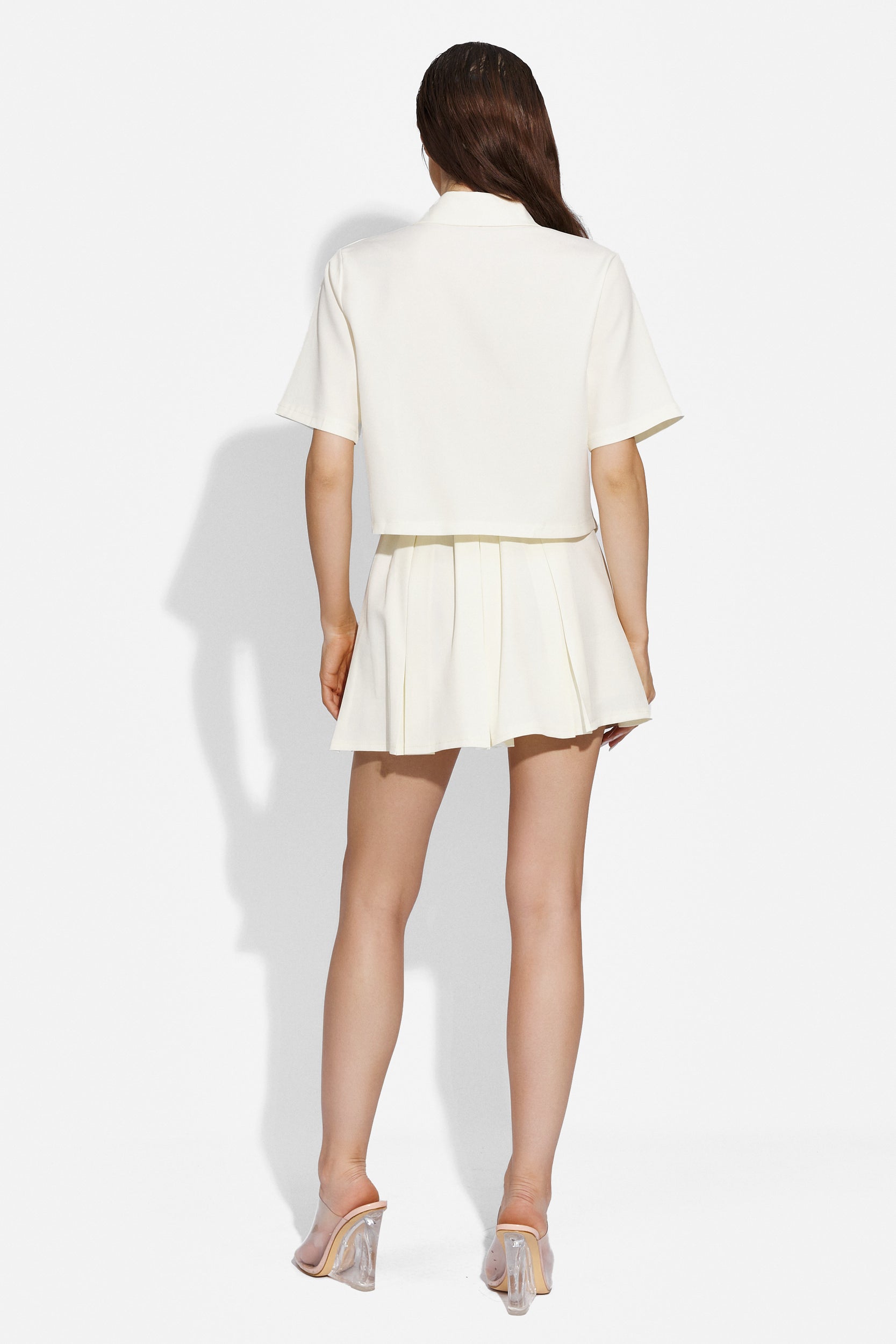 Elegant white skirt suit Fymata Bogas