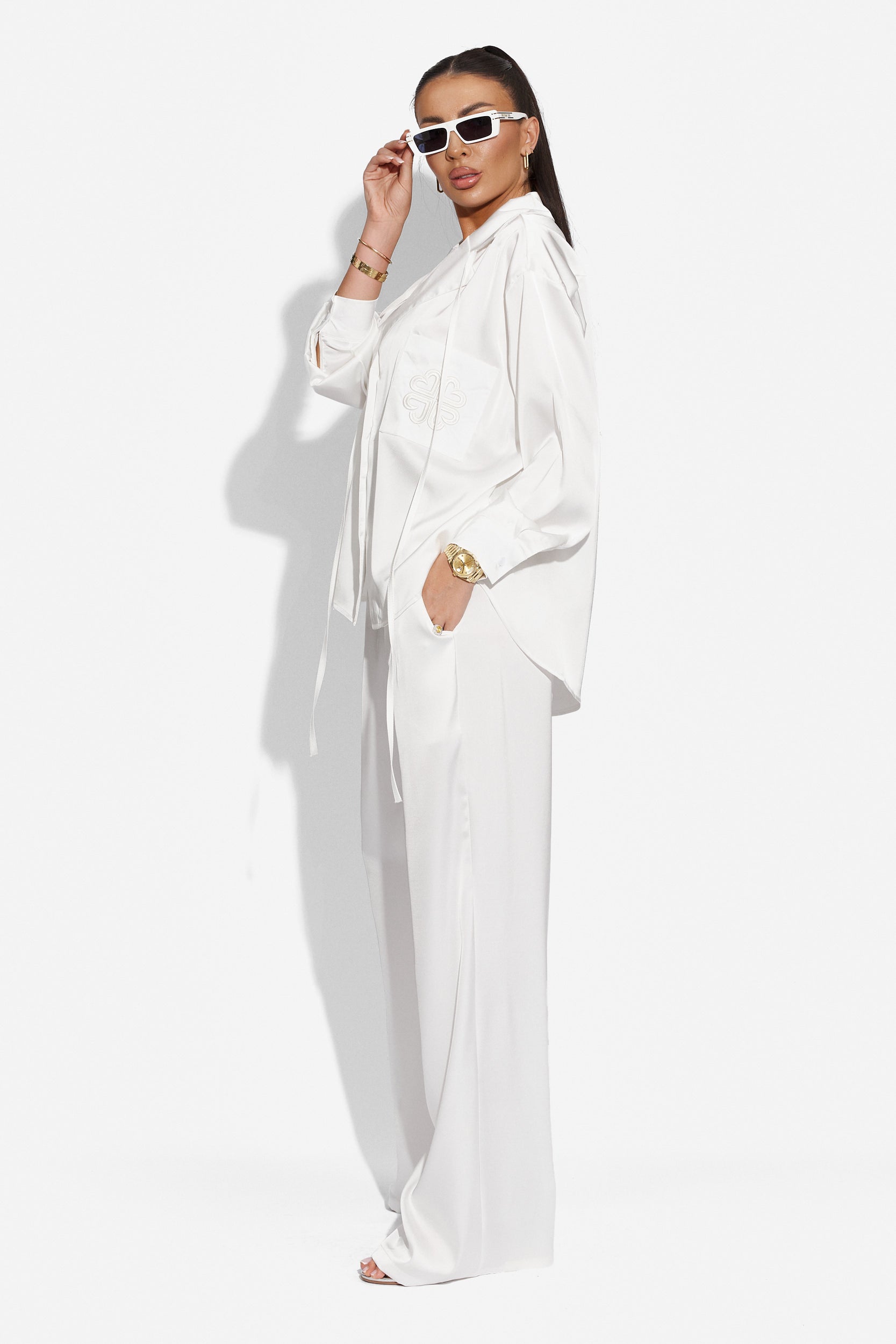 Nikanor Bogas White Pants Suit