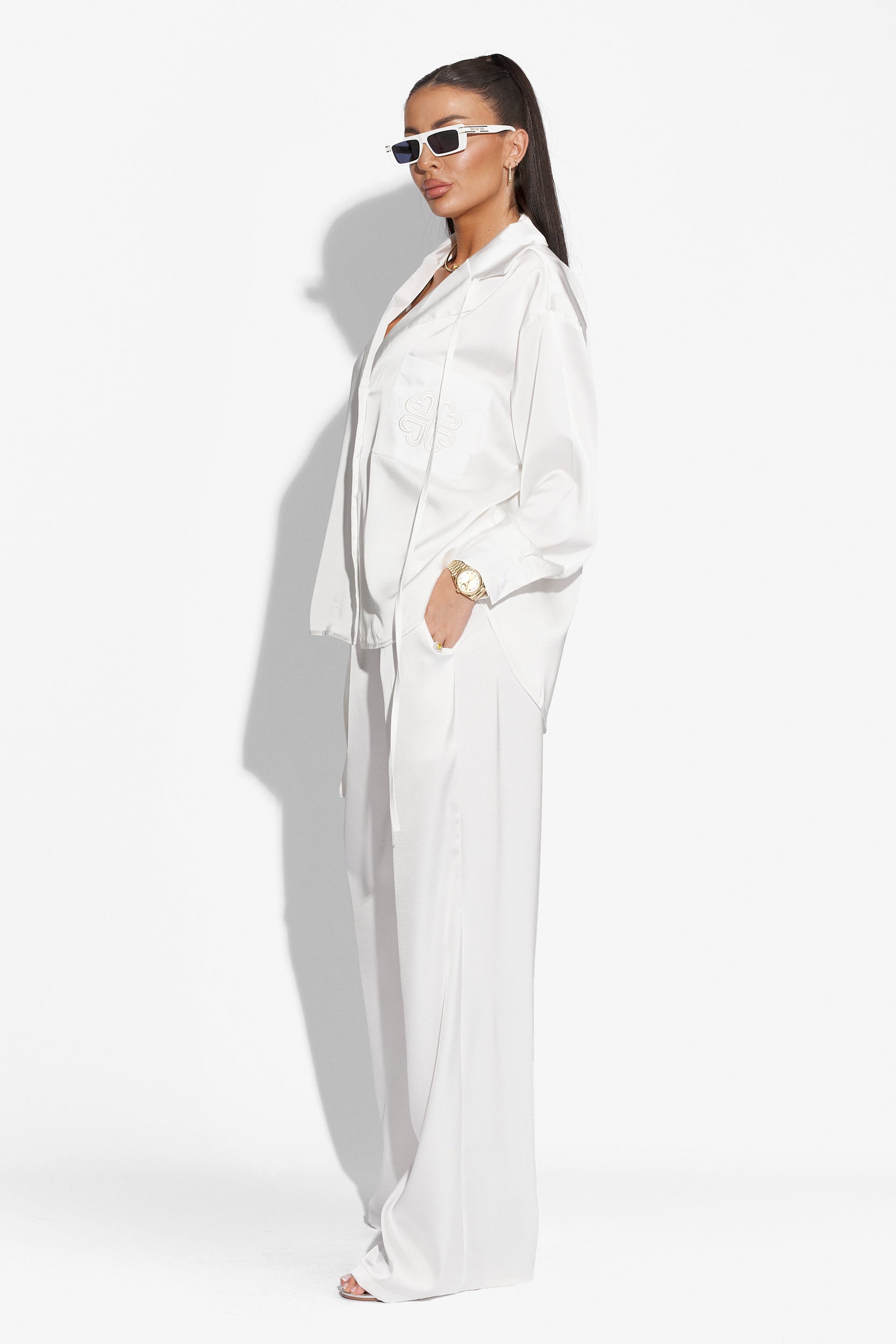 Nikanor Bogas White Pants Suit