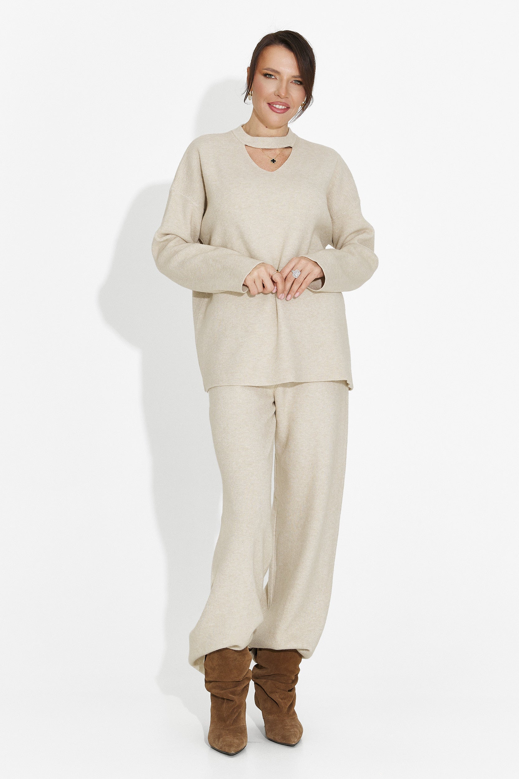 Beige Pants Set Kania Bogas