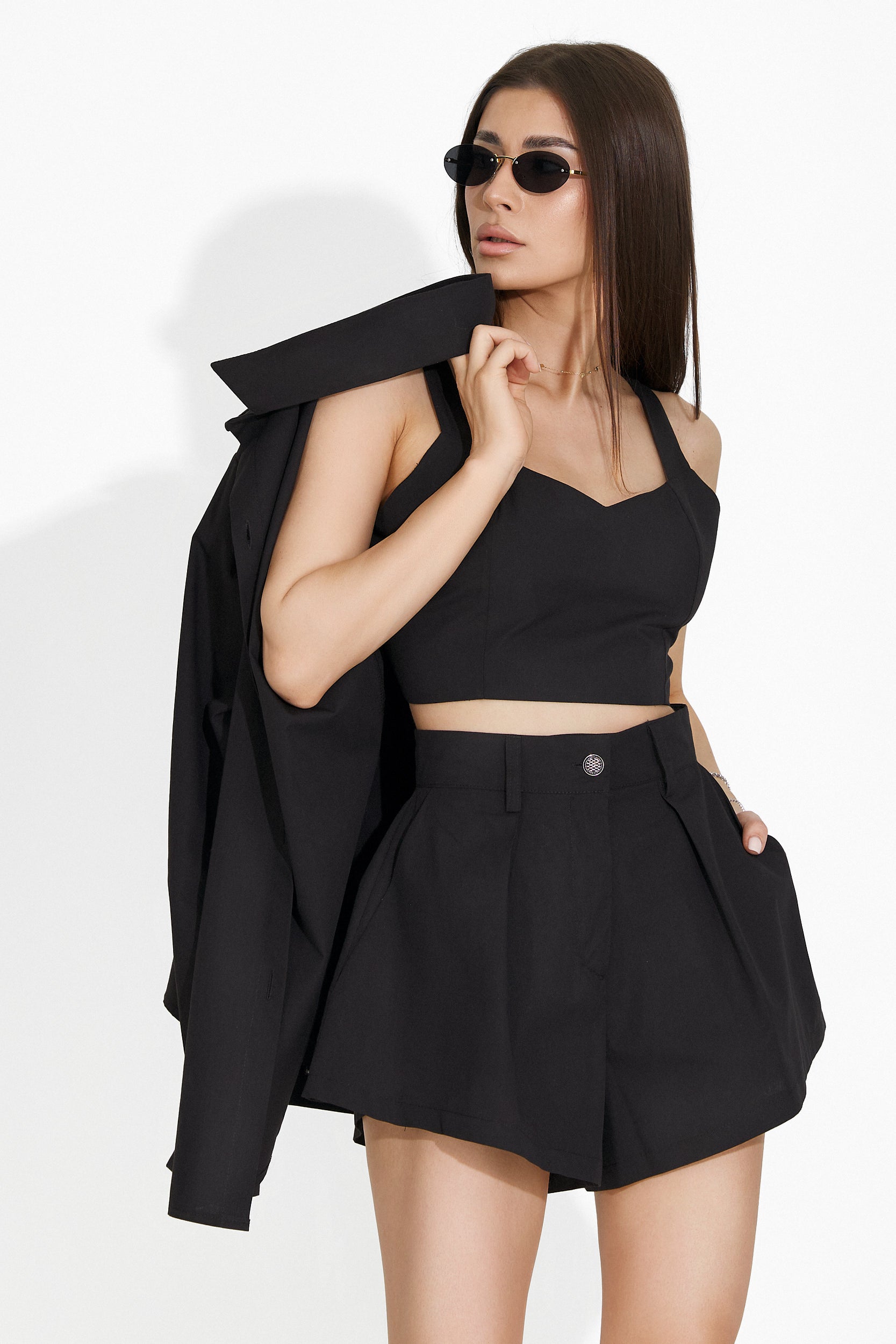 Complete with black casual pants Carylsa Bogas