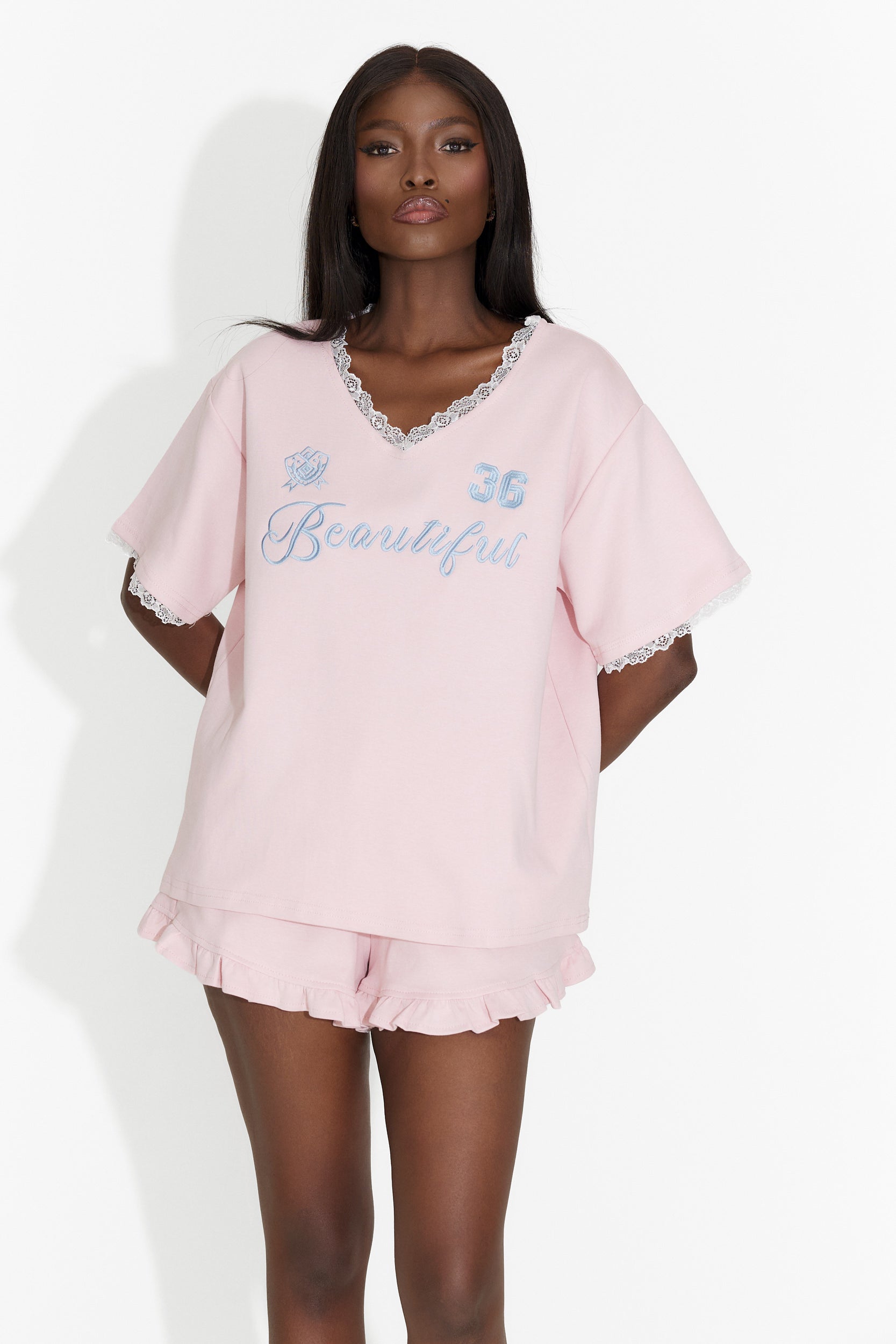 Twirly Bogas Pink Casual Pants Set