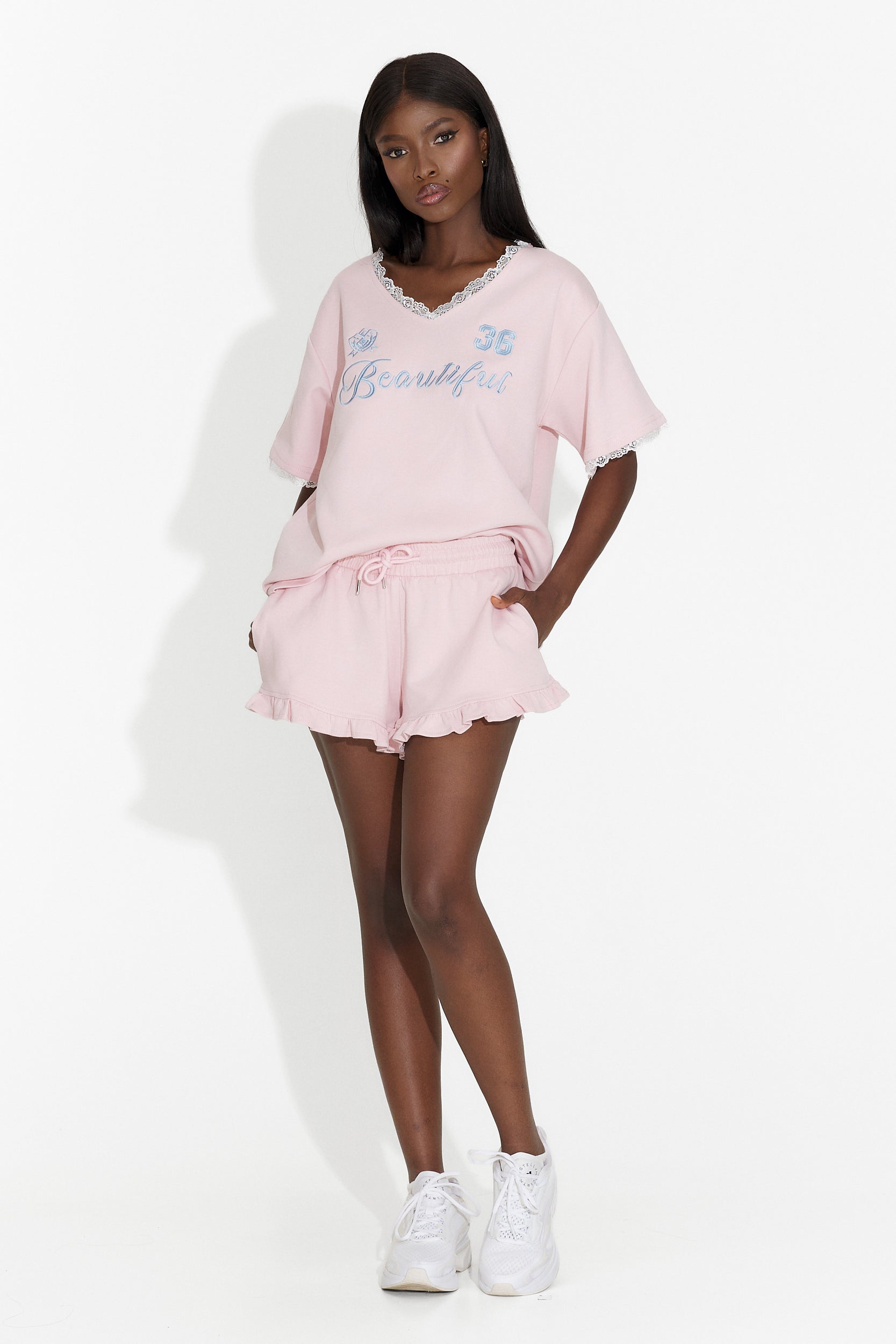 Twirly Bogas Pink Casual Pants Set