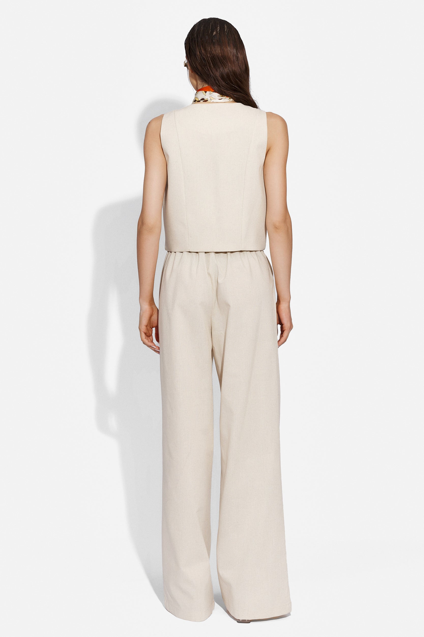 Compleu cu pantaloni dama casual bej Velasy Bogas