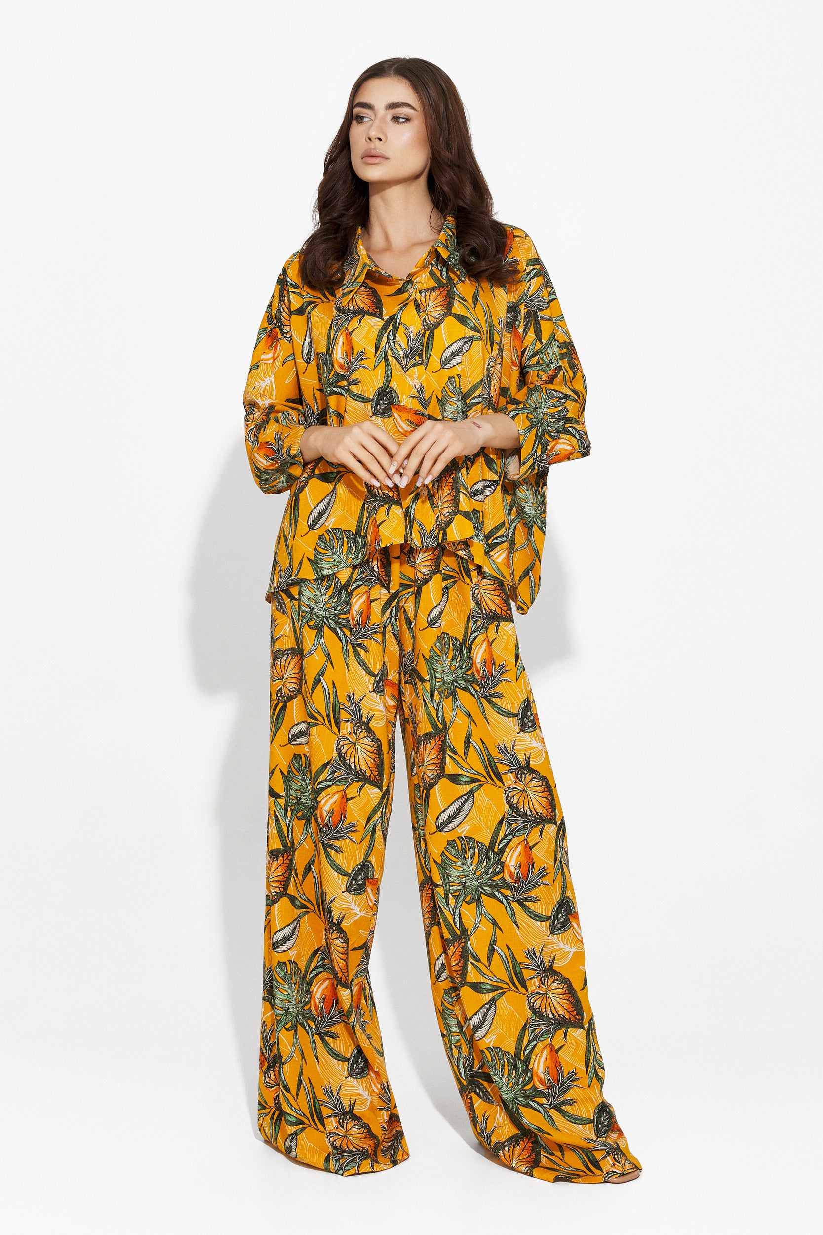 Dysta Bogas casual ladies orange pants suit