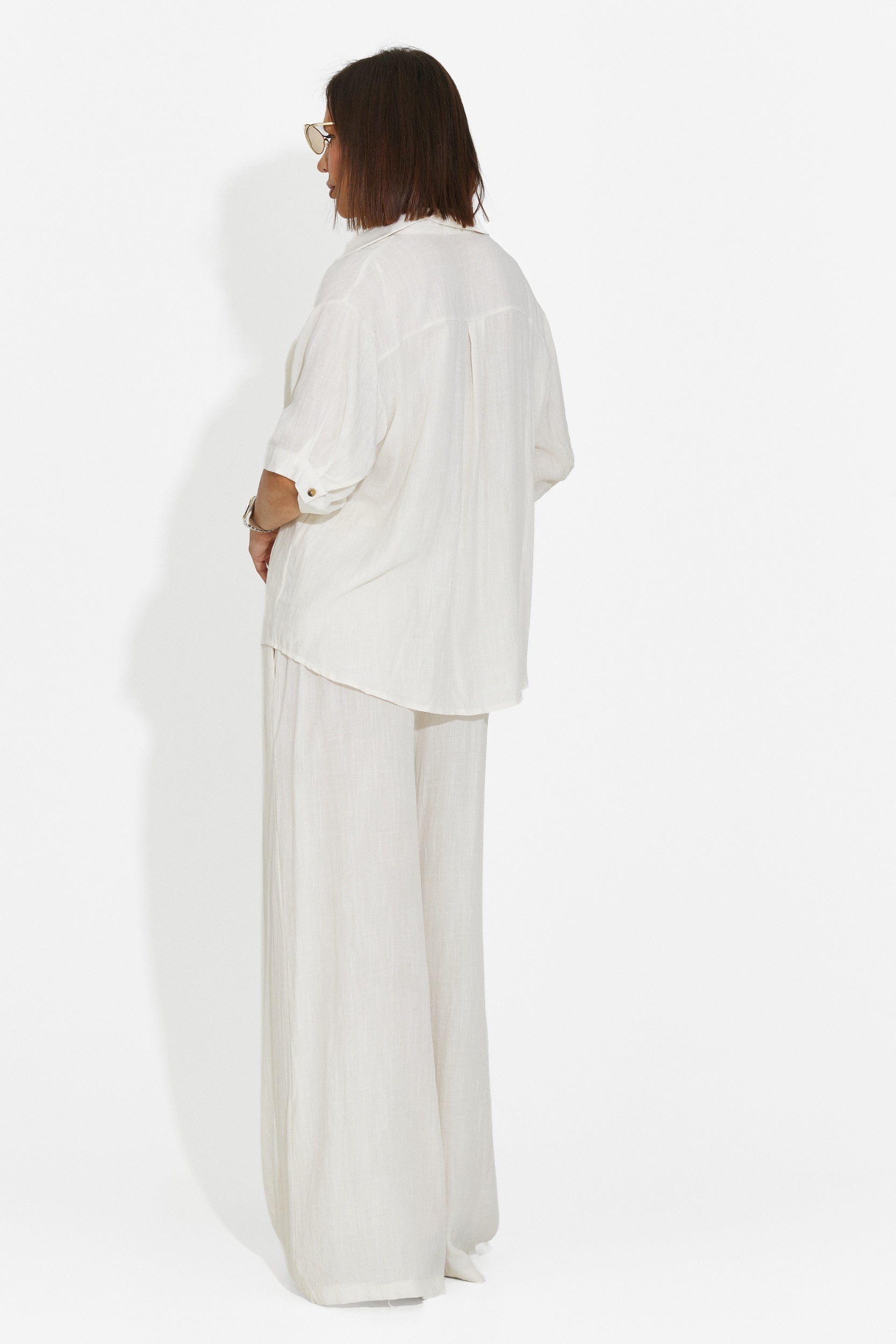 Compleu dama camasa + pantaloni bej Anyela Bogas