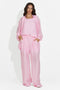 Compleu dama camasa + pantaloni + maiou roz Mivya Bogas