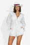 Compleu dama camasa + pantaloni scurti alb Melioria Bogas