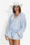 Compleu dama camasa + pantaloni scurti bleu Melioria Bogas
