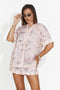 Compleu dama camasa + pantaloni scurti roz Morela Bogas
