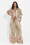 Compleu dama camasa + pantaloni verde Lazyra Bogas