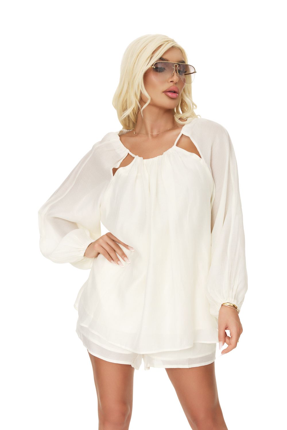 Blosy Bogas casual white ladies suit