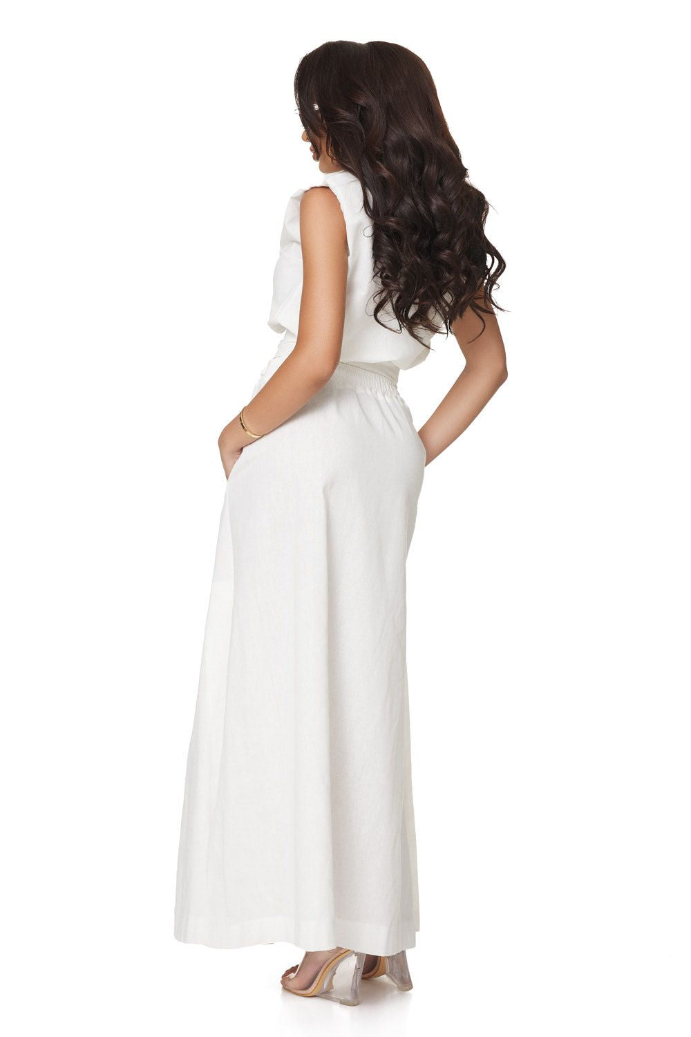 Ghislaine Bogas white casual women's suit