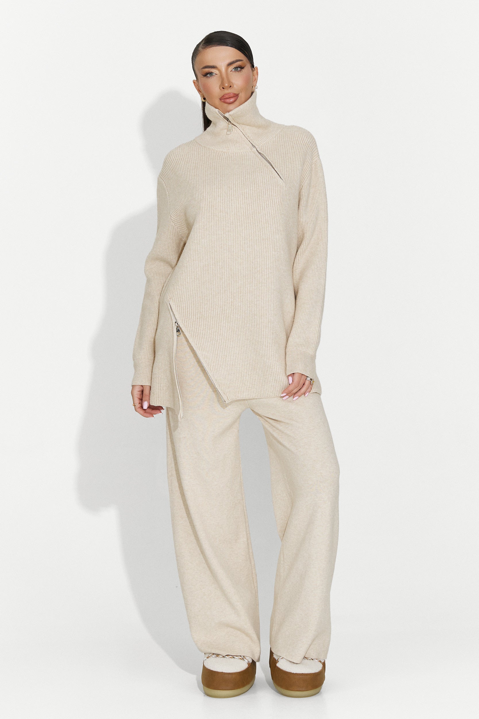 Beige casual women's suit Arliena Bogas