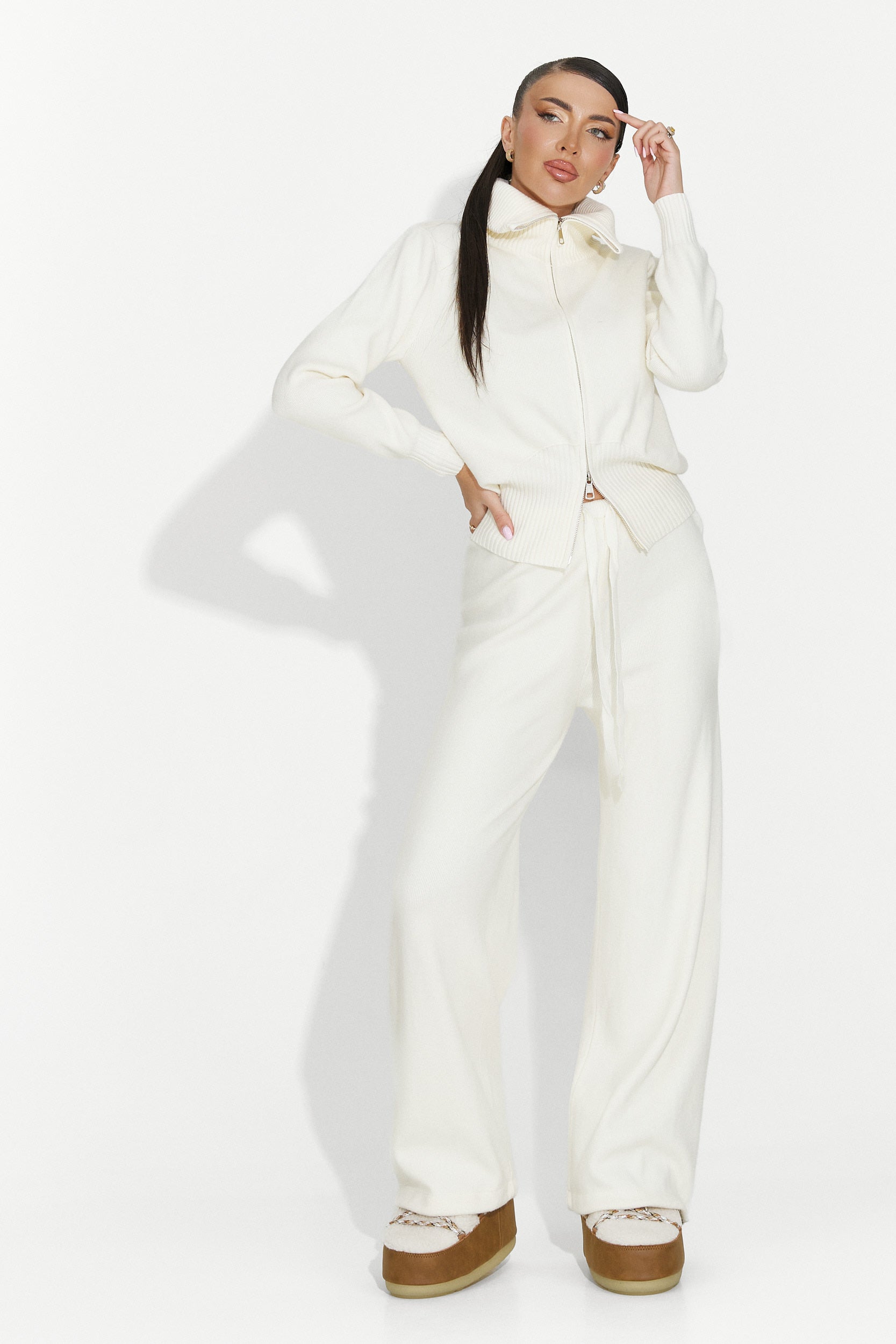 Women's casual beige set Glenira Bogas