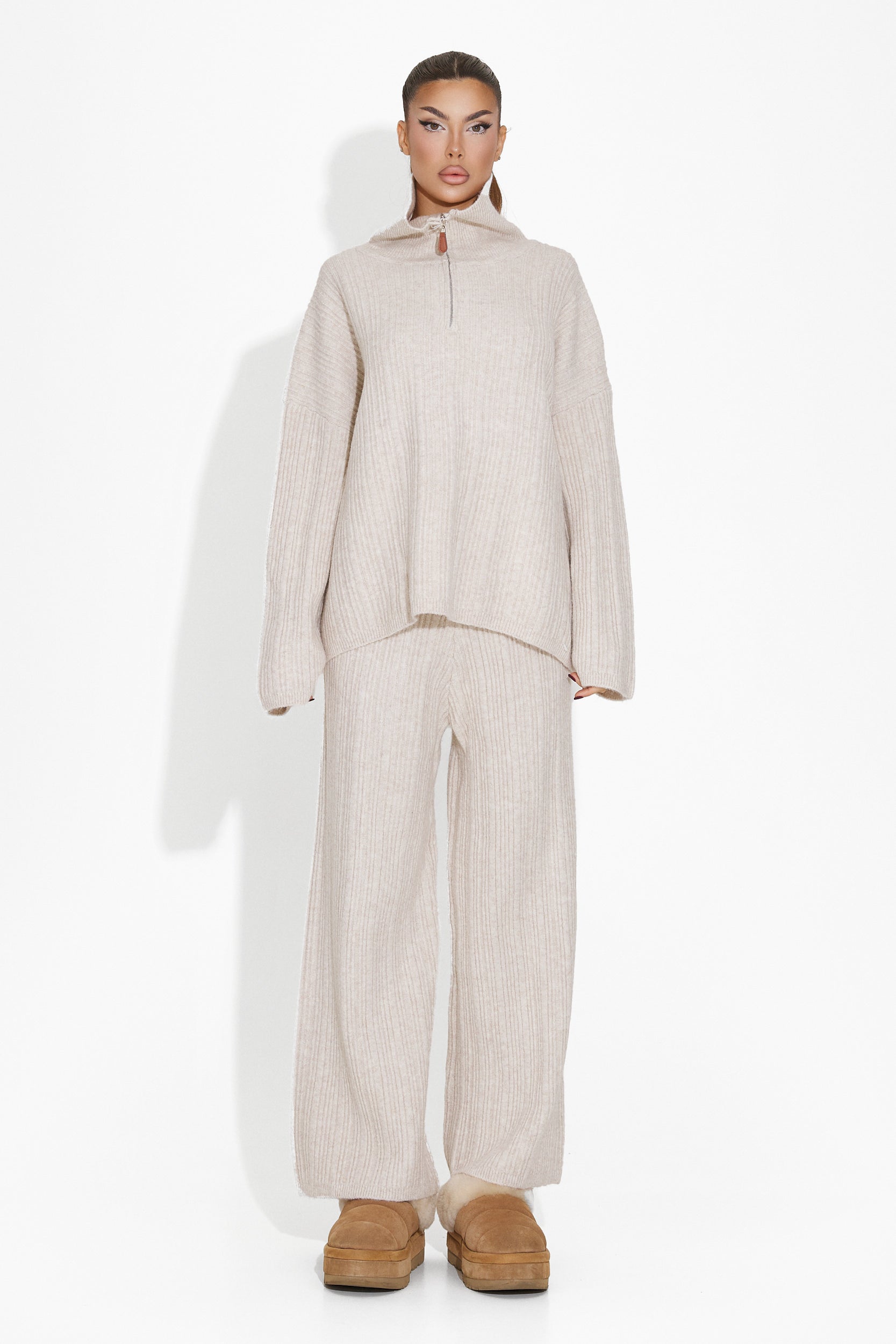 Beige casual women's suit Tamisha Bogas