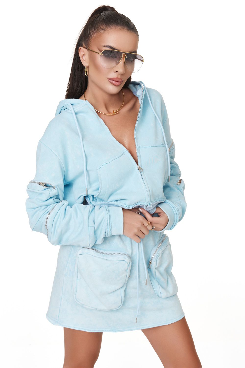 Compleu dama casual bleu Remes Bogas