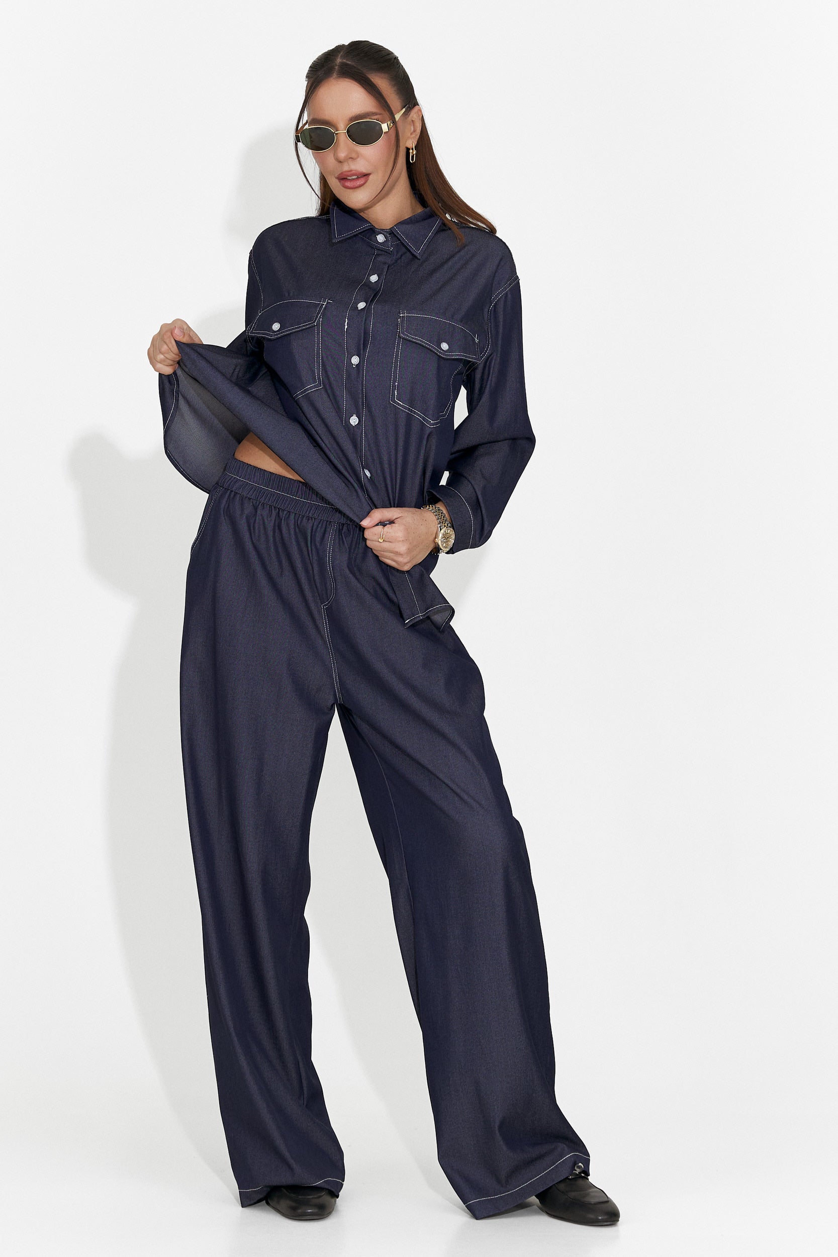 Compleu dama casual bleumarin Zunaira Bogas