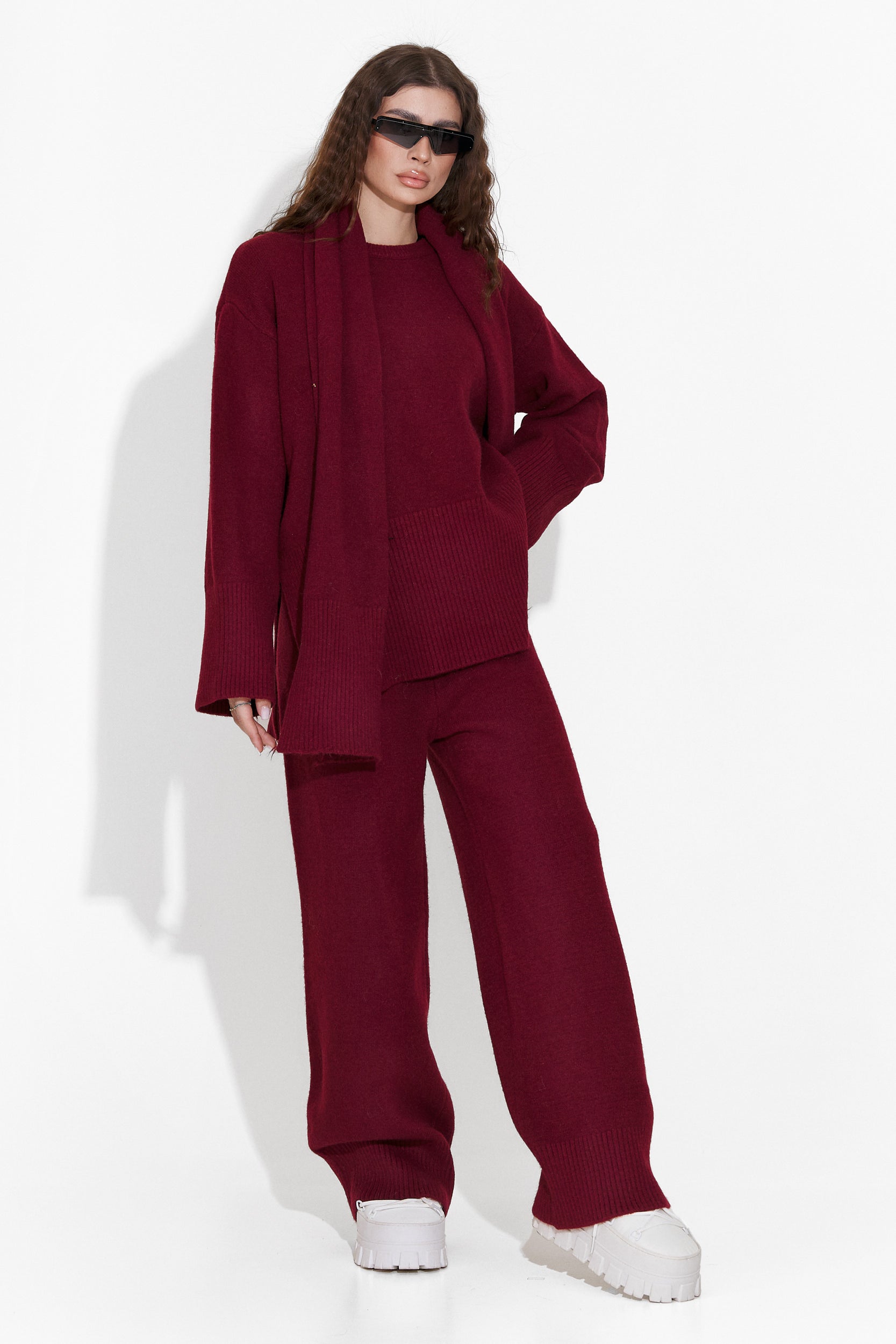Compleu dama casual burgundy Graciana Bogas