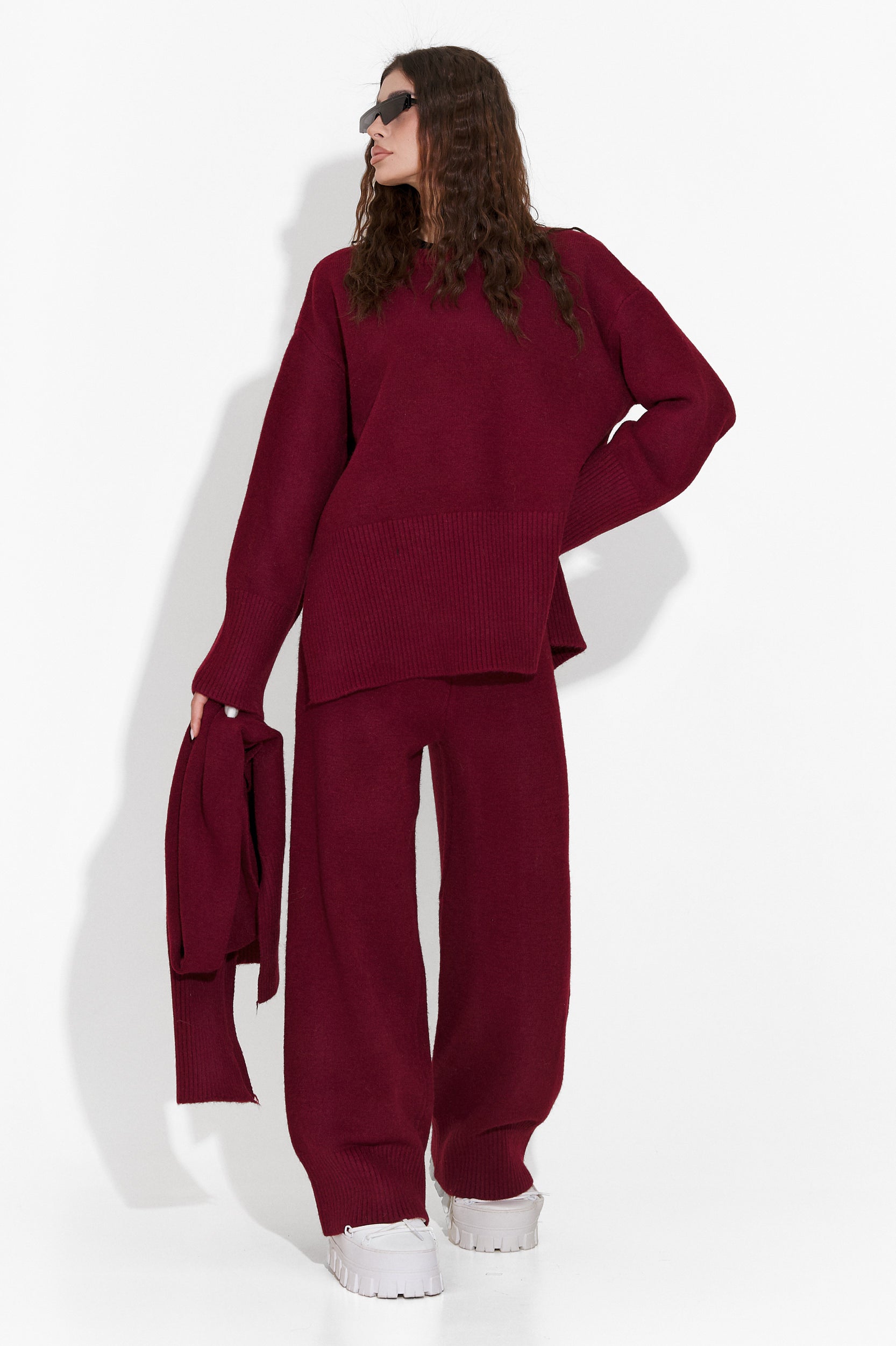 Compleu dama casual burgundy Graciana Bogas