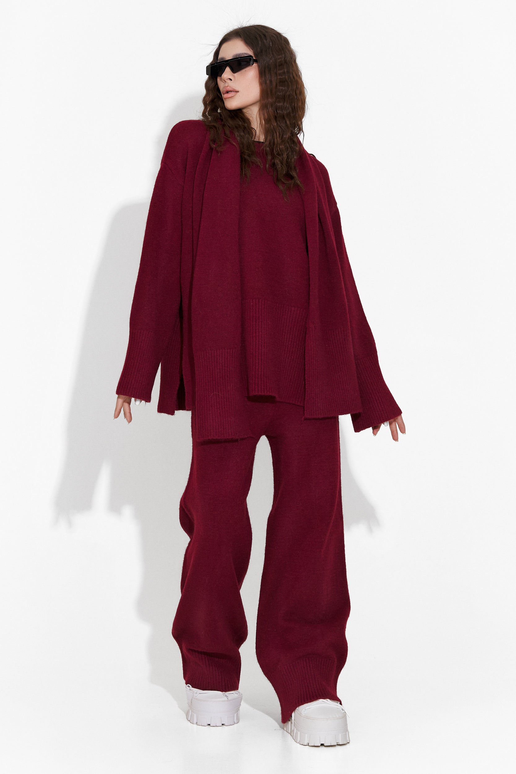 Compleu dama casual burgundy Graciana Bogas