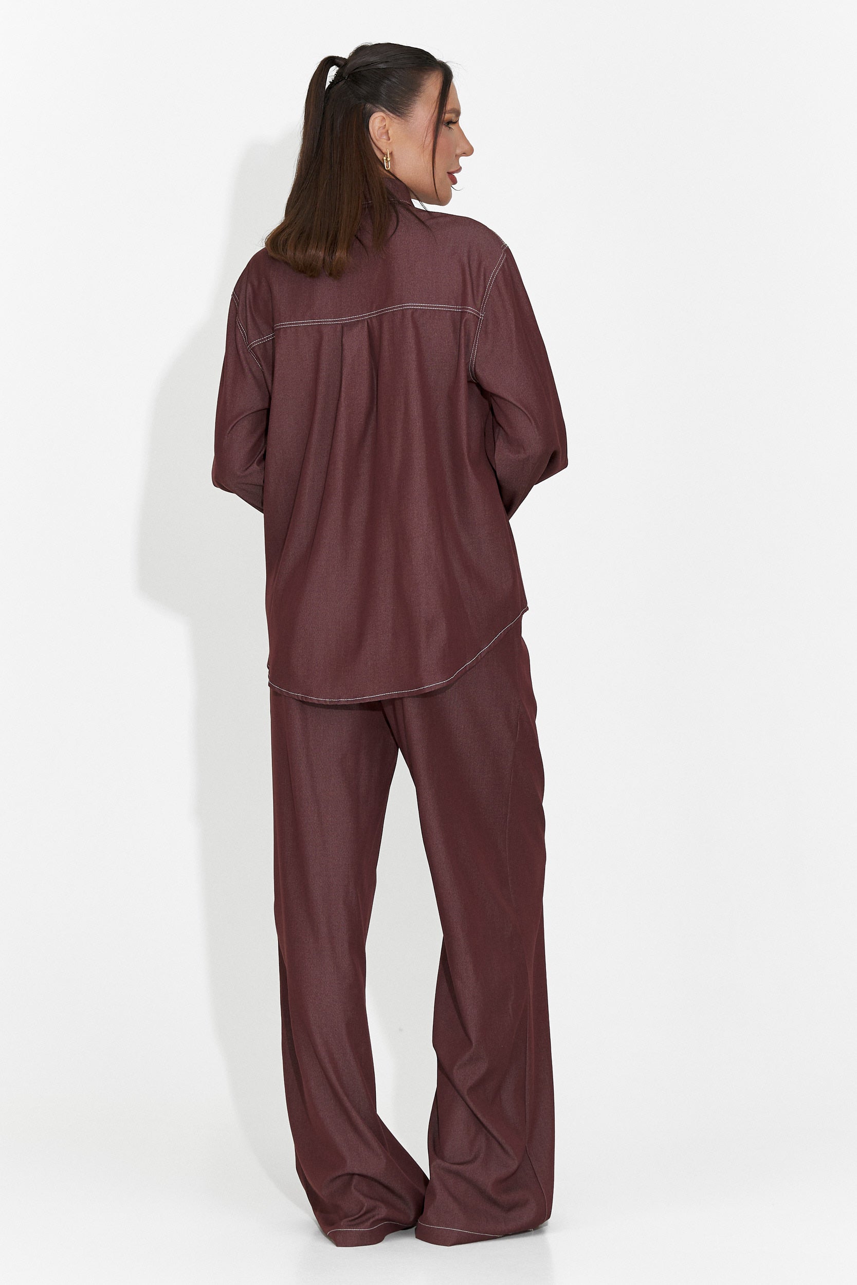 Compleu dama casual burgundy Zunaira Bogas