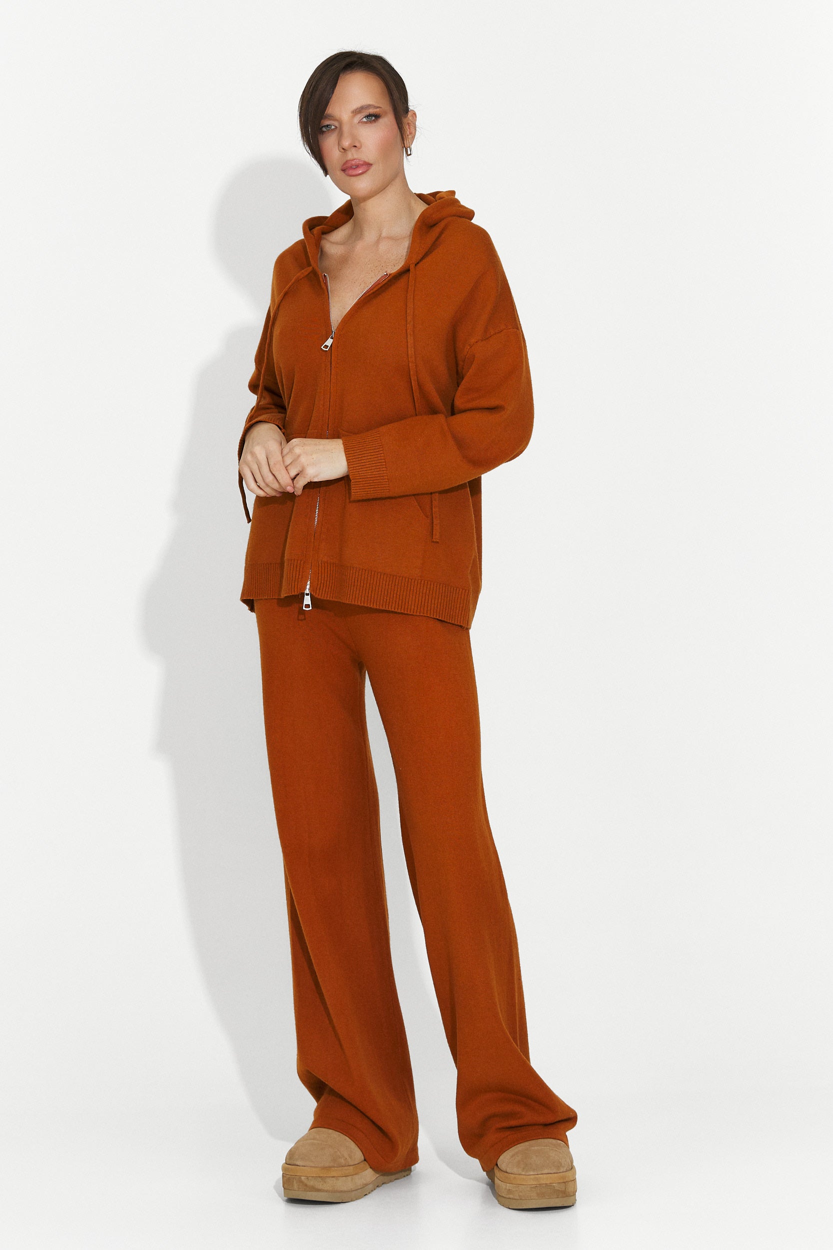 Casual brick-colored women's suit Adania Bogas