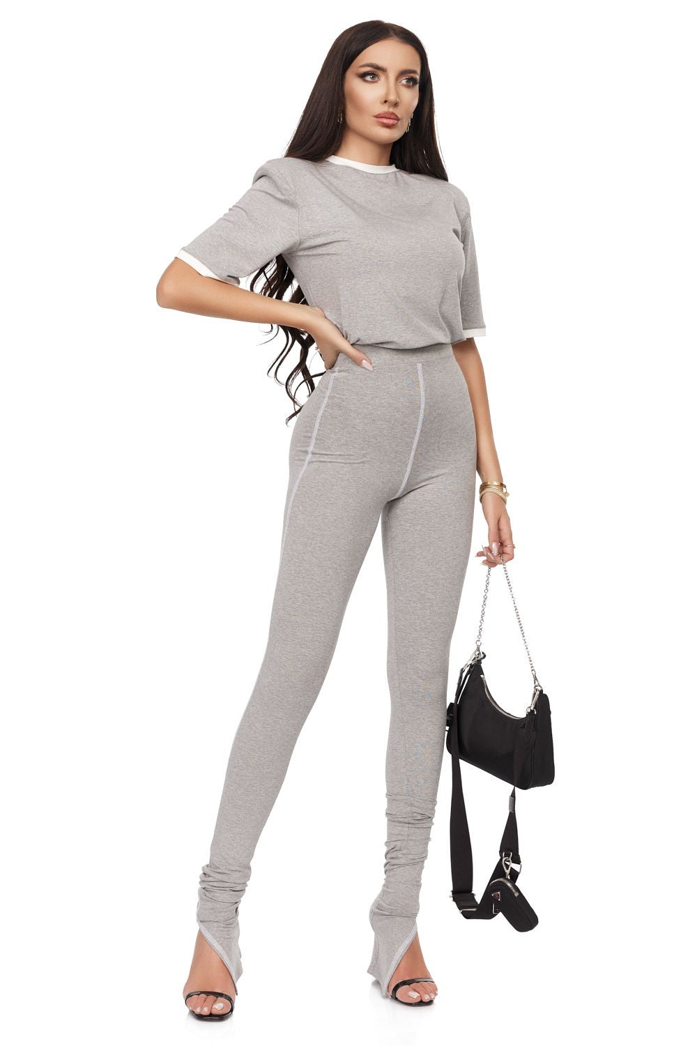 Compleu dama casual gri Xeliza Bogas