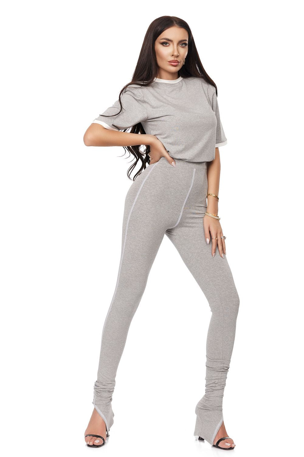 Compleu dama casual gri Xeliza Bogas