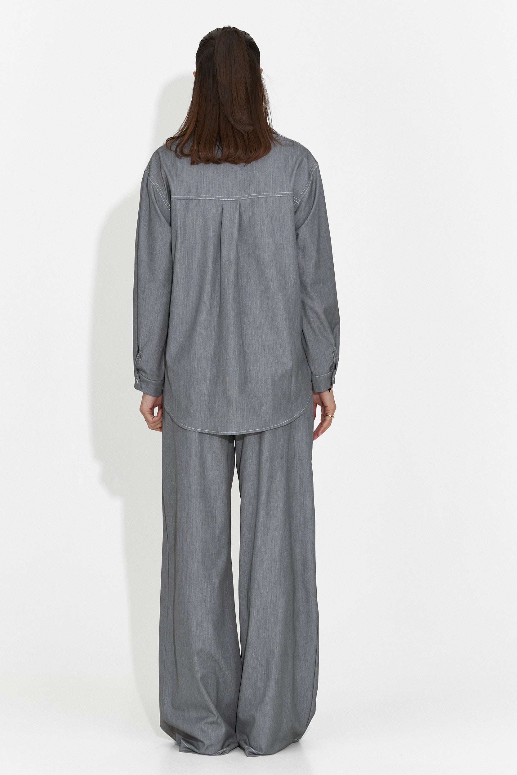 Compleu dama casual gri Zunaira Bogas