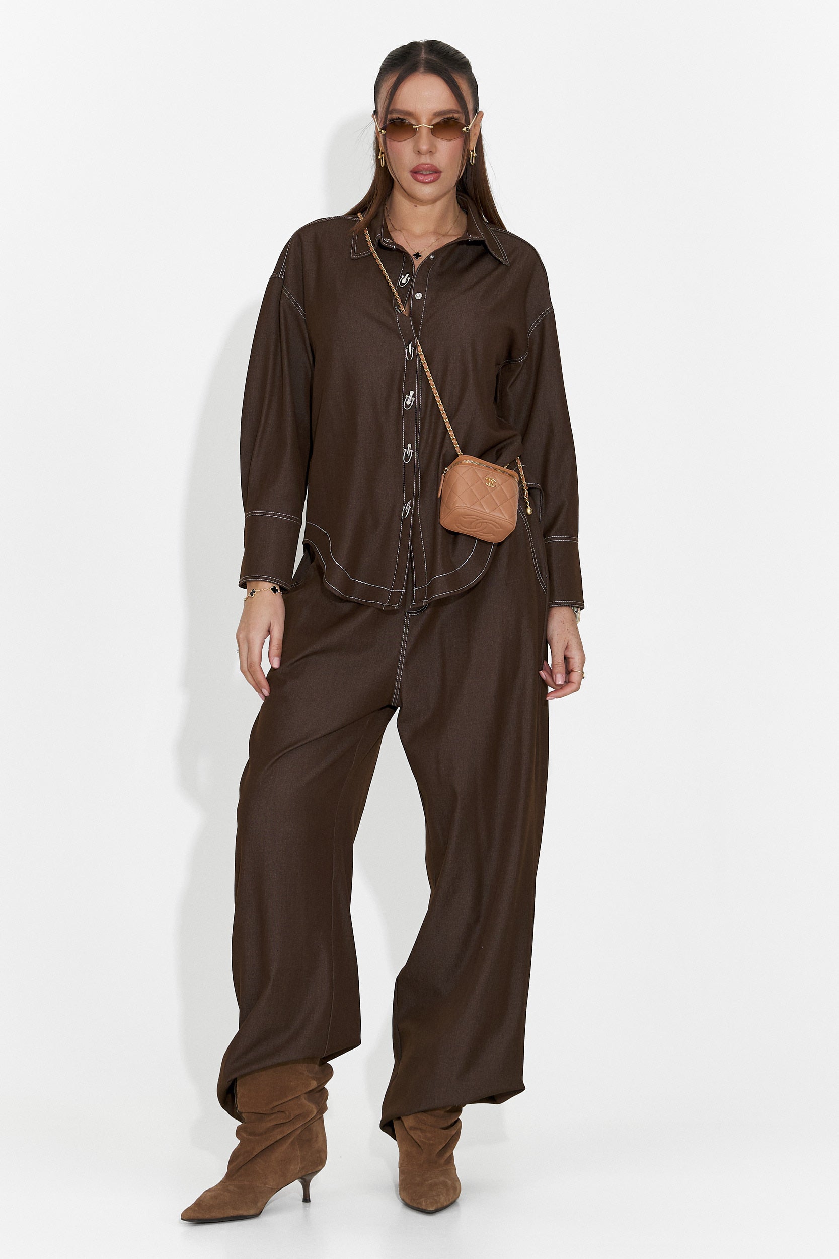 Compleu dama casual maro Elisio Bogas