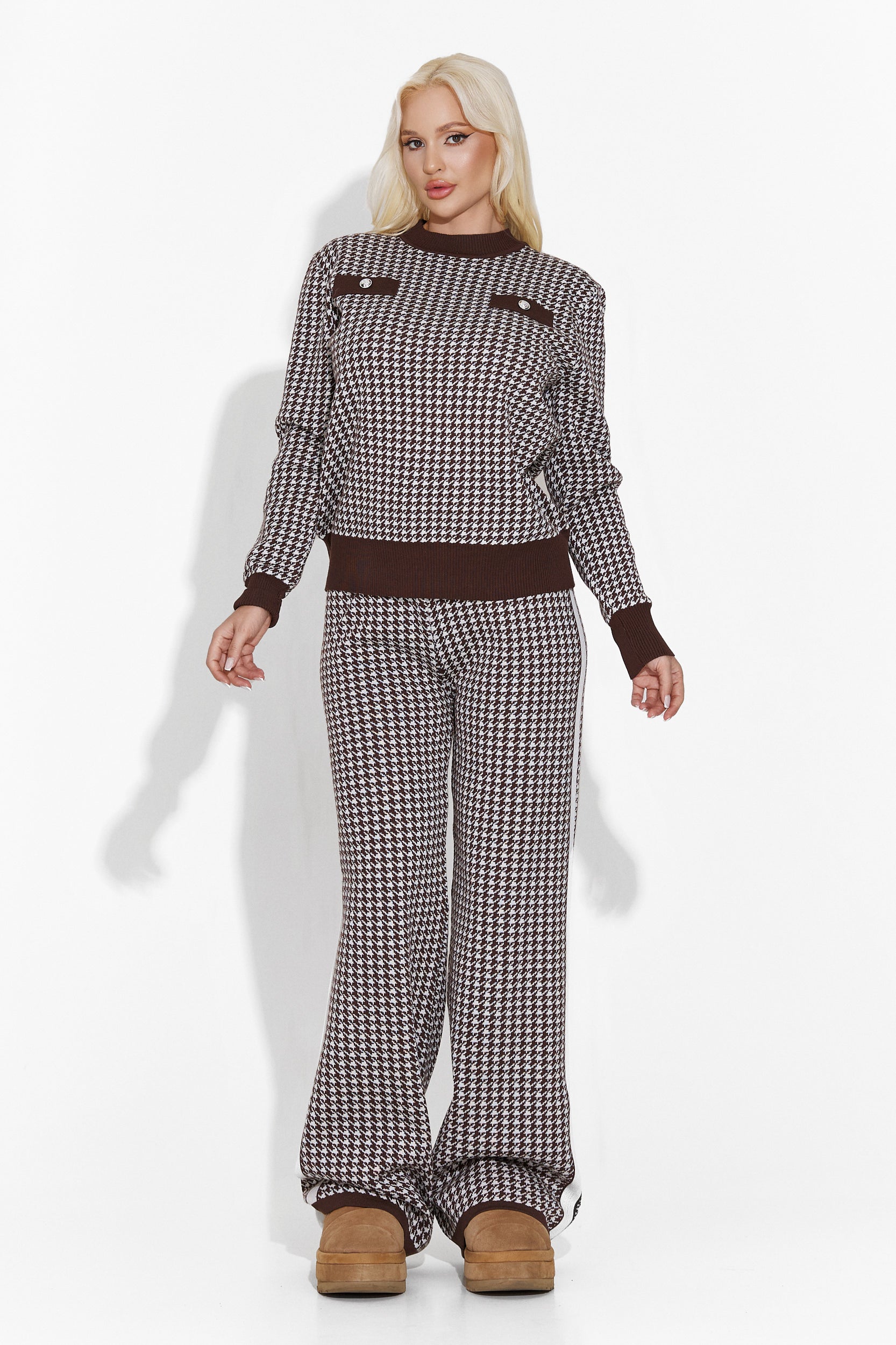 Women's casual brown suit Pristine Bogas