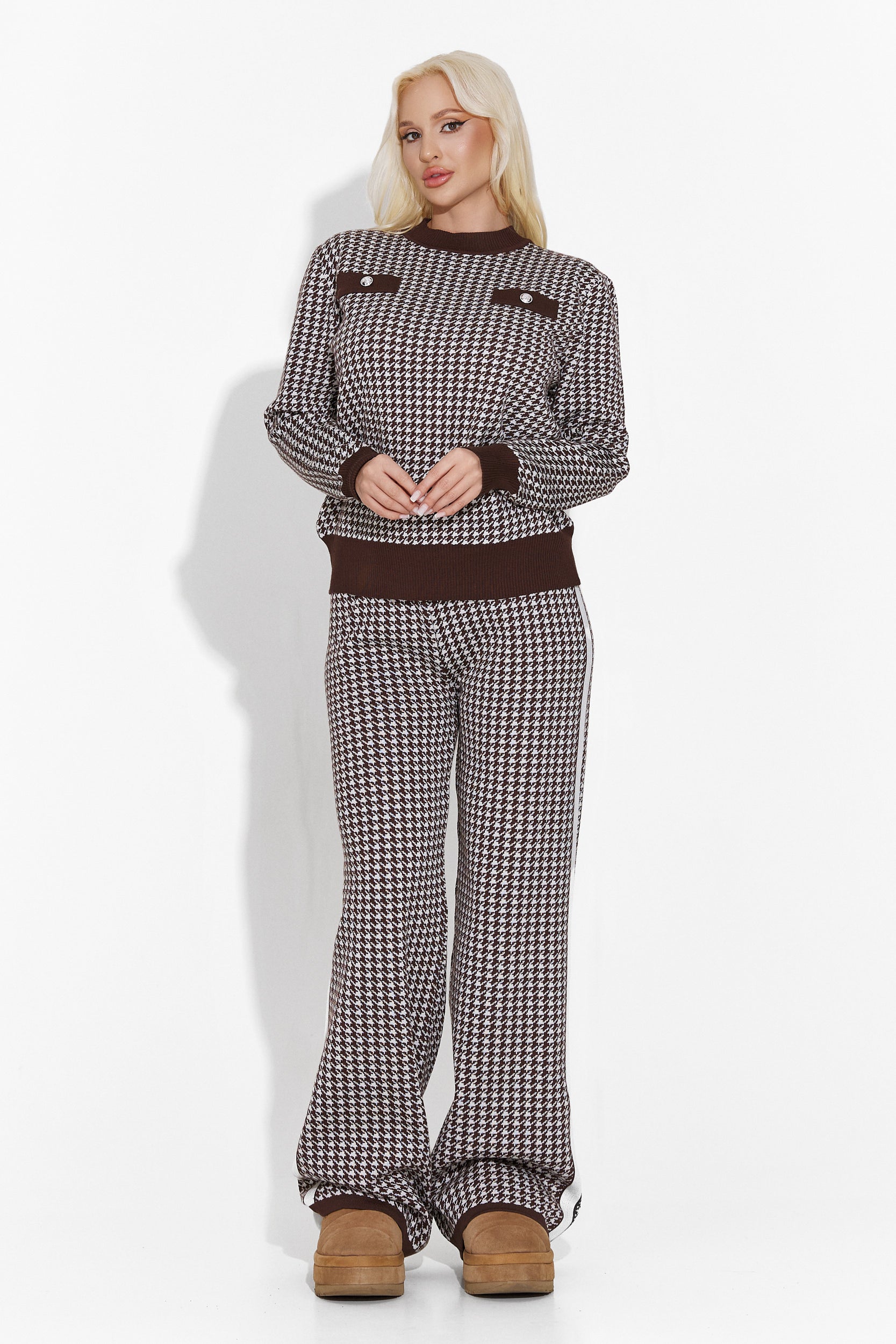 Women's casual brown suit Pristine Bogas