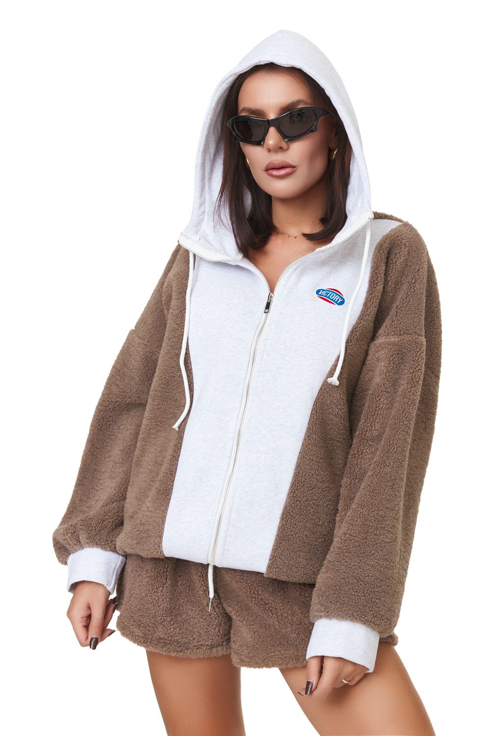 Zayza Bogas brown casual ladies suit