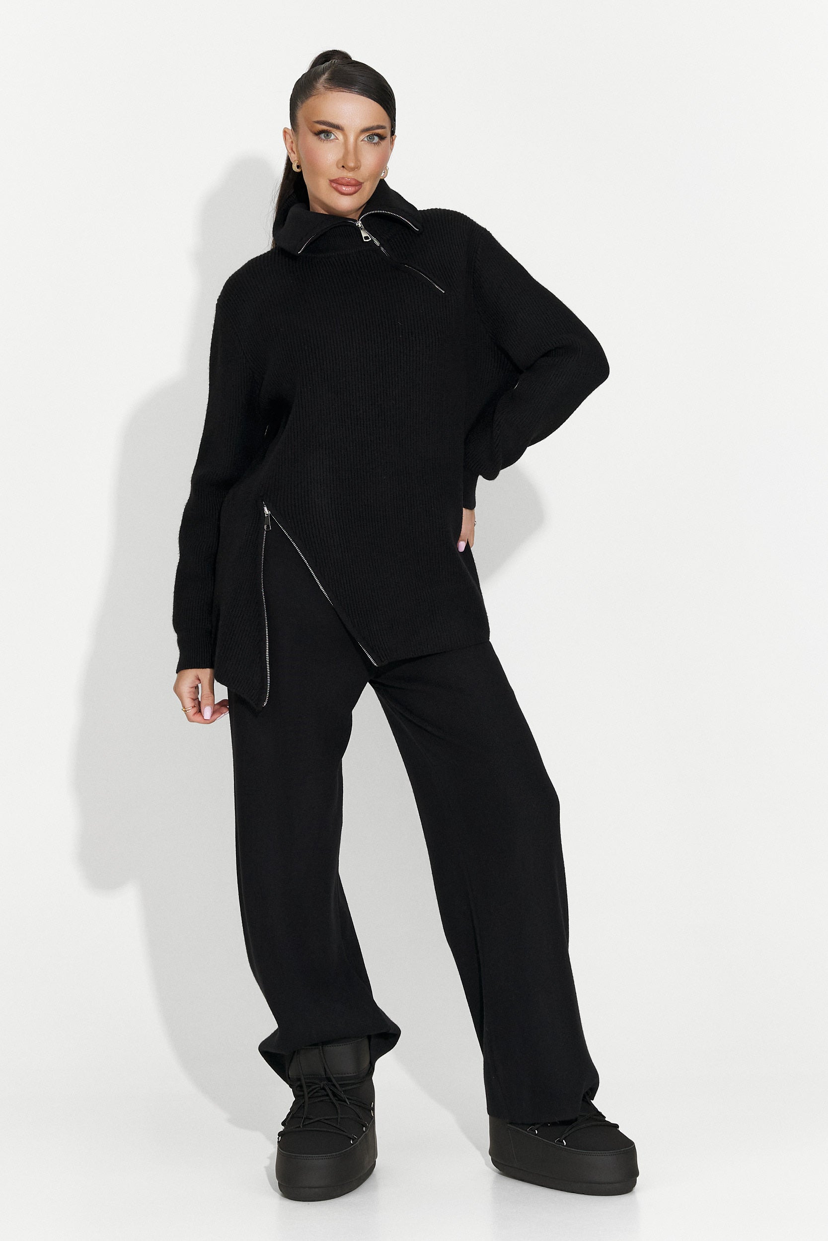 Women's casual black set Arliena Bogas