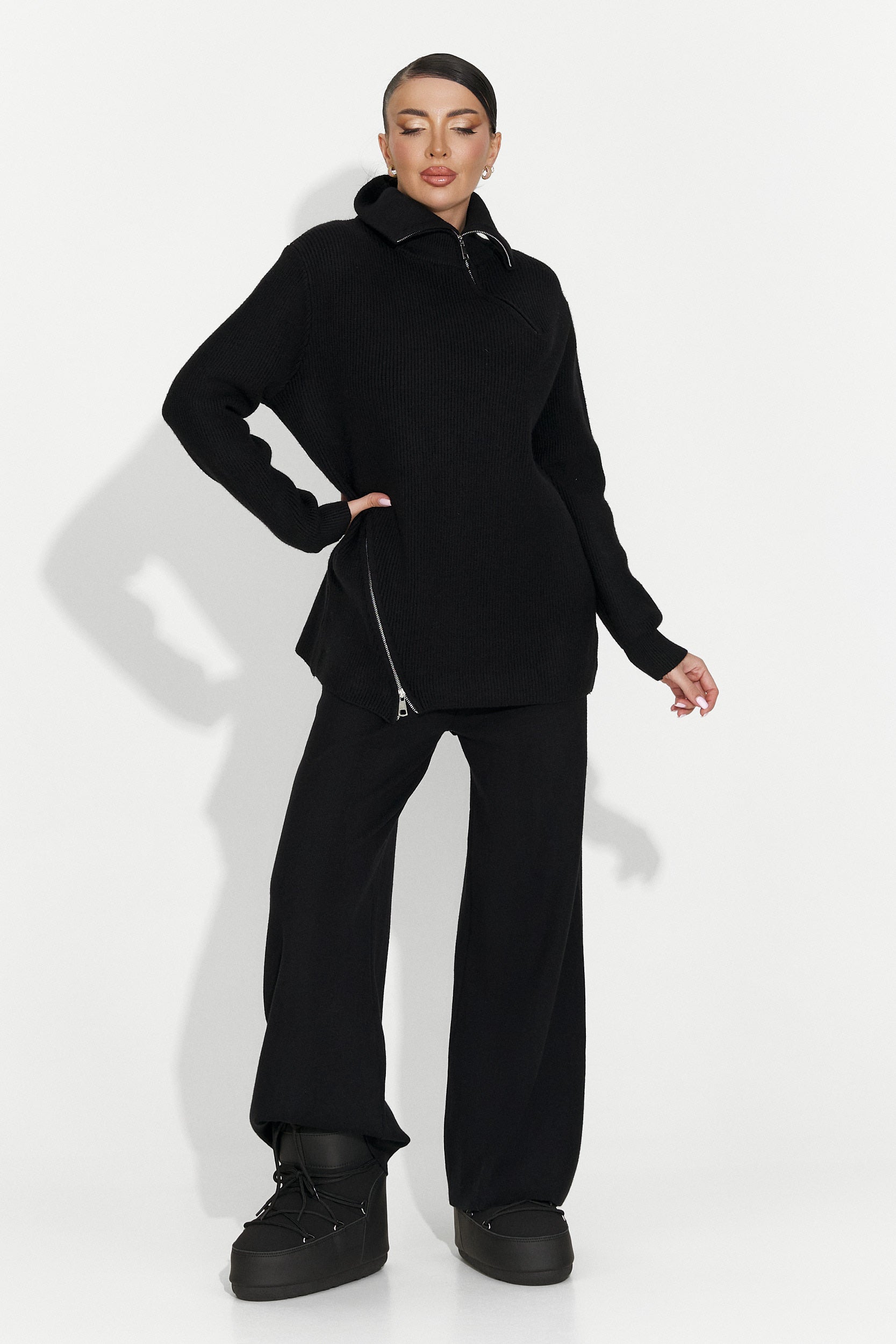 Women's casual black set Arliena Bogas