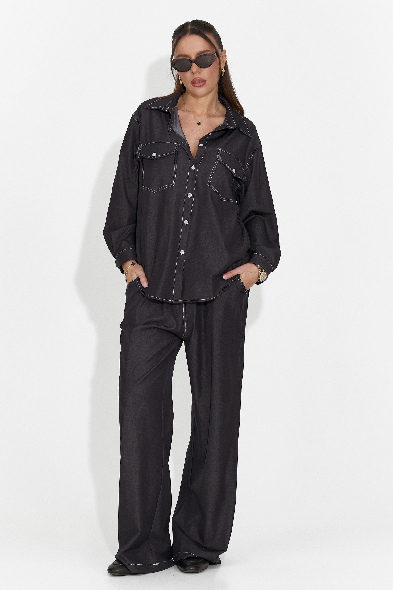 Compleu dama casual negru Zunaira Bogas