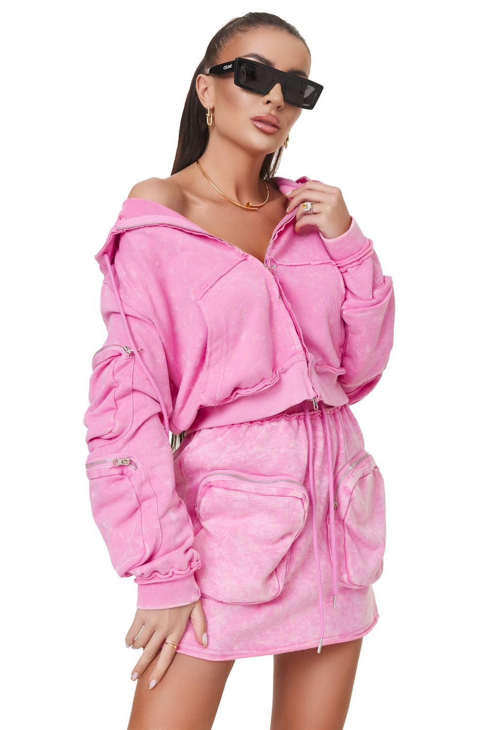 Remes Bogas pink casual ladies suit