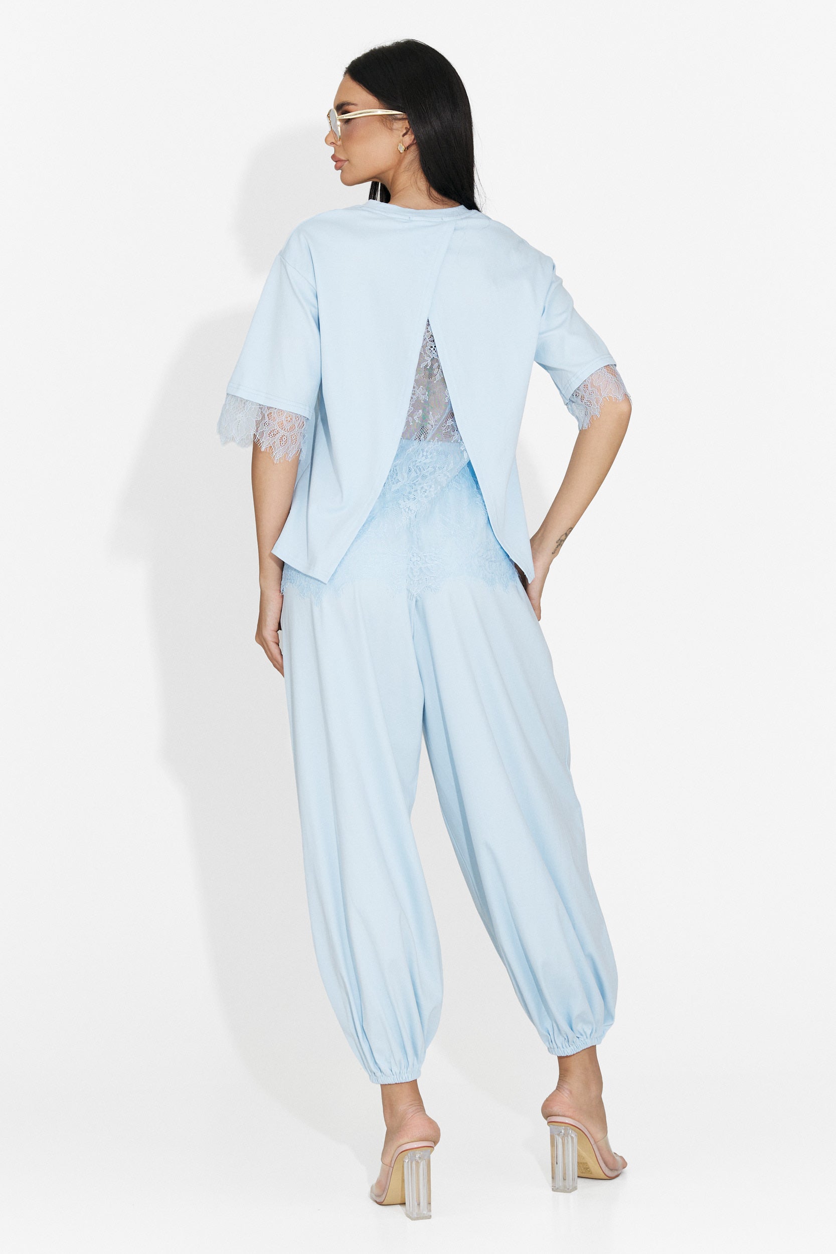 Compleu dama cu pantaloni bleu Maila Bogas