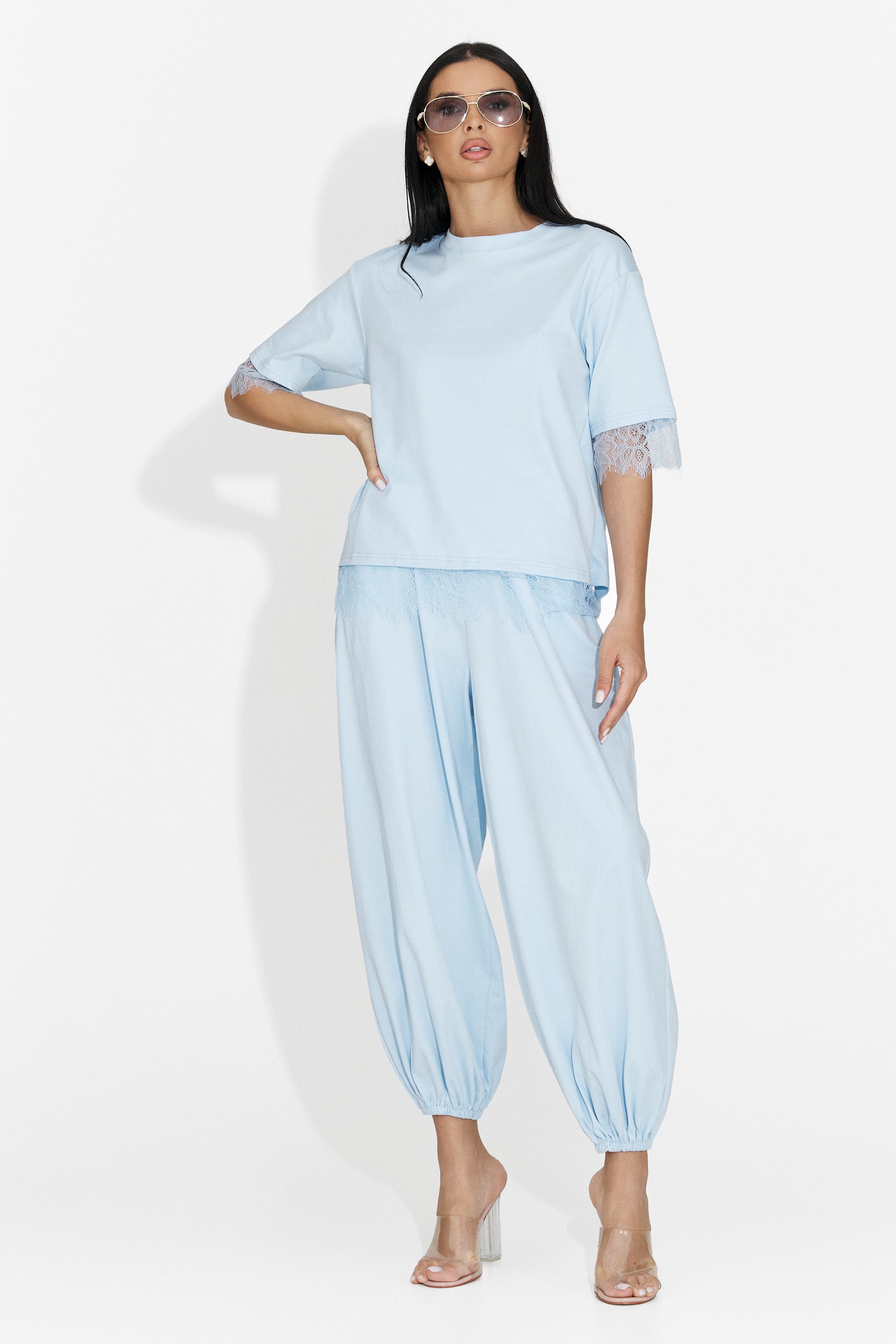 Compleu dama cu pantaloni bleu Maila Bogas