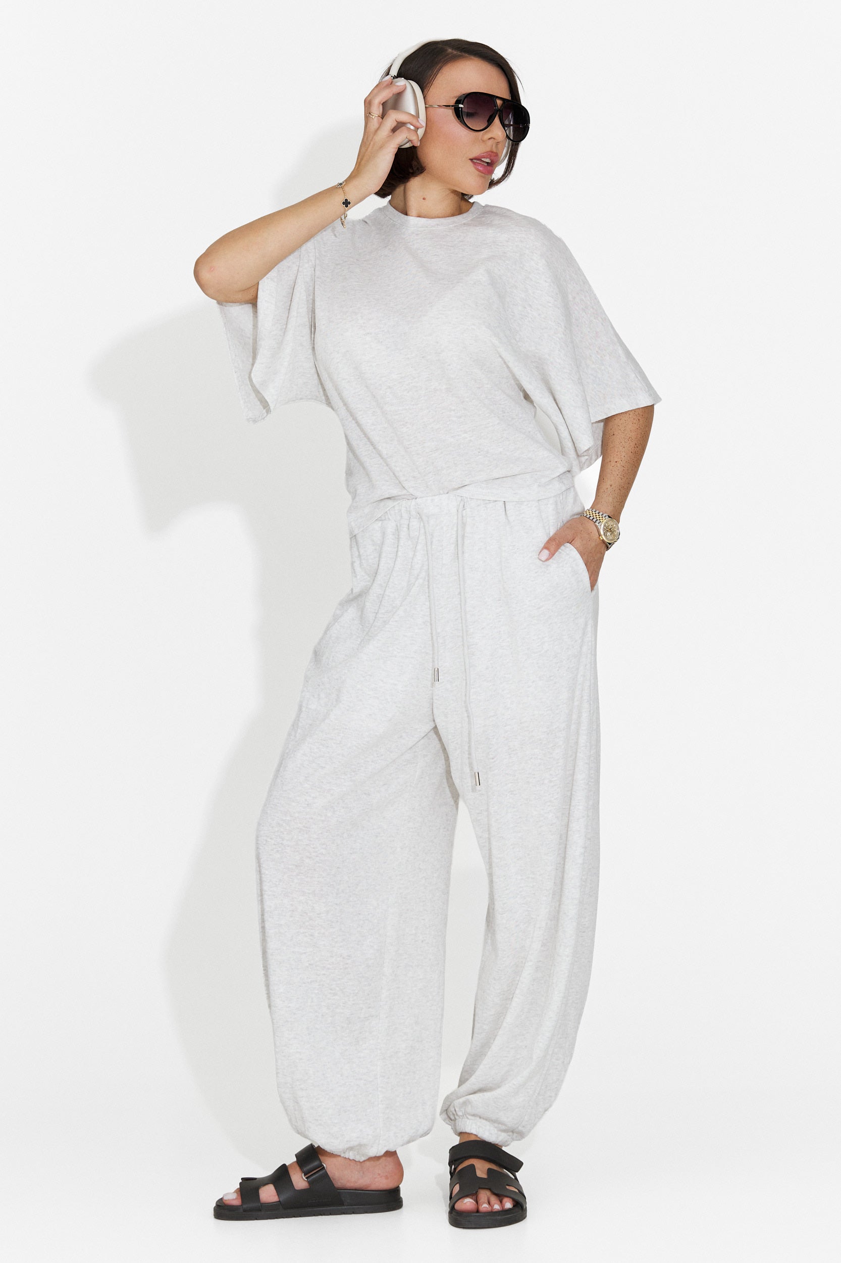 Compleu dama cu pantaloni gri Bedya Bogas