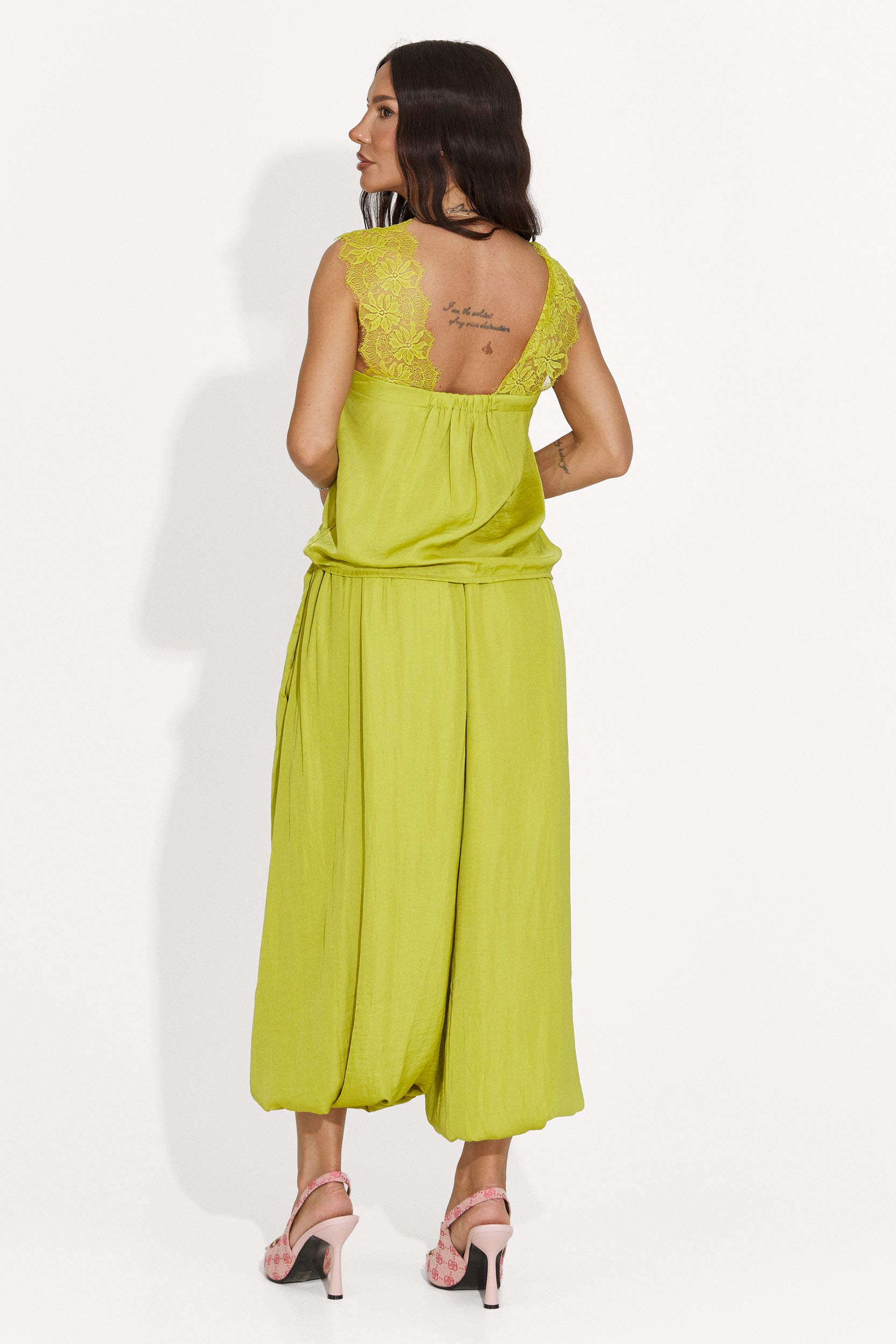 Compleu dama cu pantaloni lungi verde Anaelia Bogas
