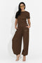 Compleu dama cu pantaloni maro Leah Bogas