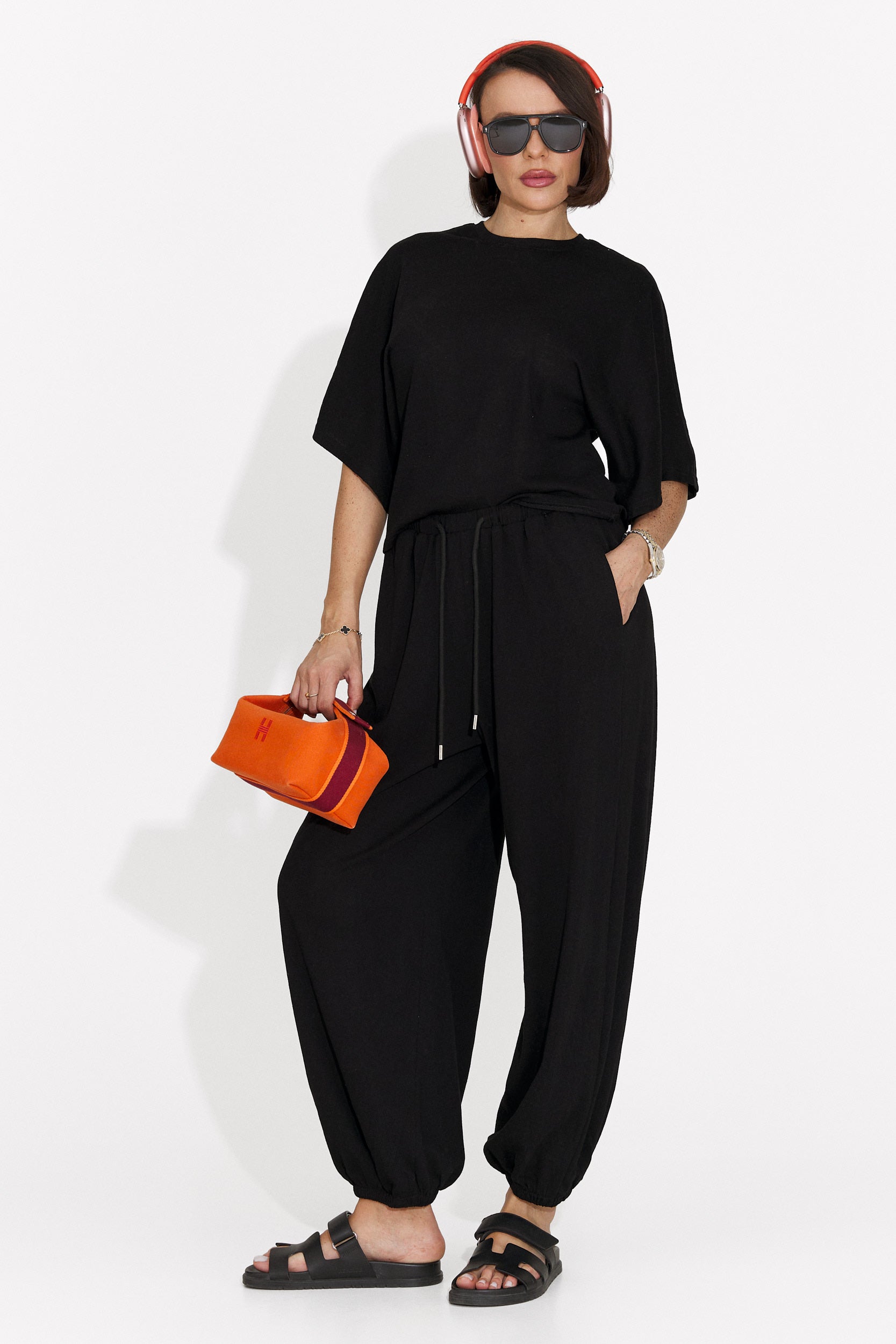 Compleu dama cu pantaloni negru Bedya Bogas