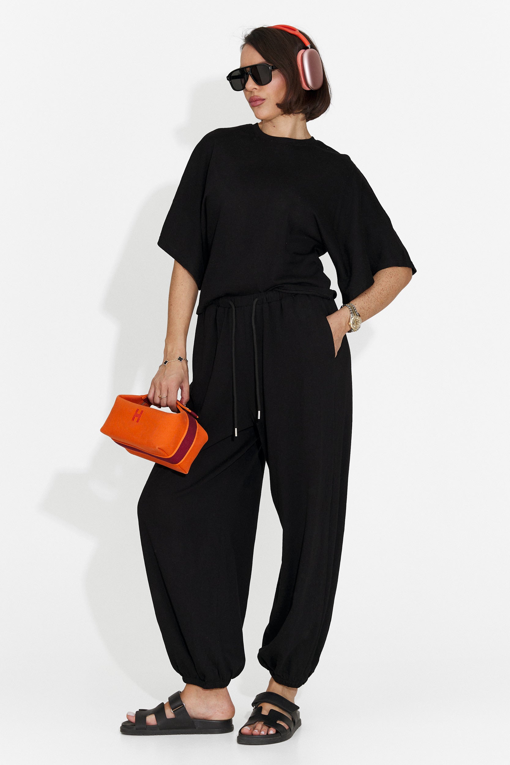 Compleu dama cu pantaloni negru Bedya Bogas