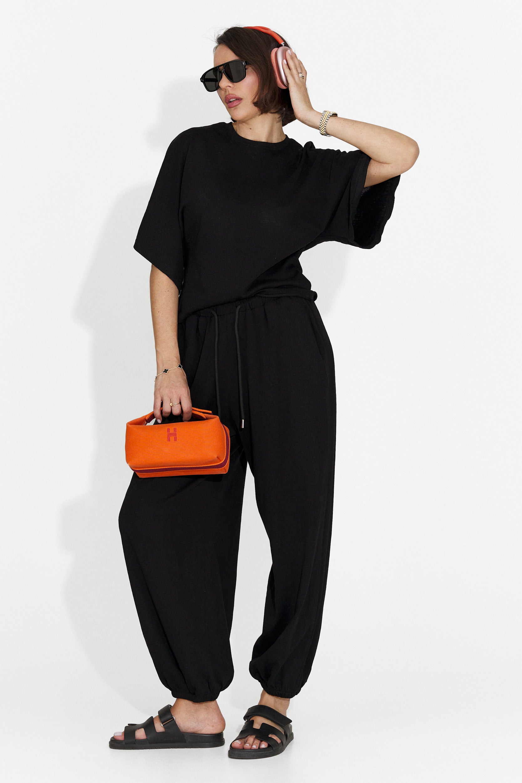 Compleu dama cu pantaloni negru Bedya Bogas