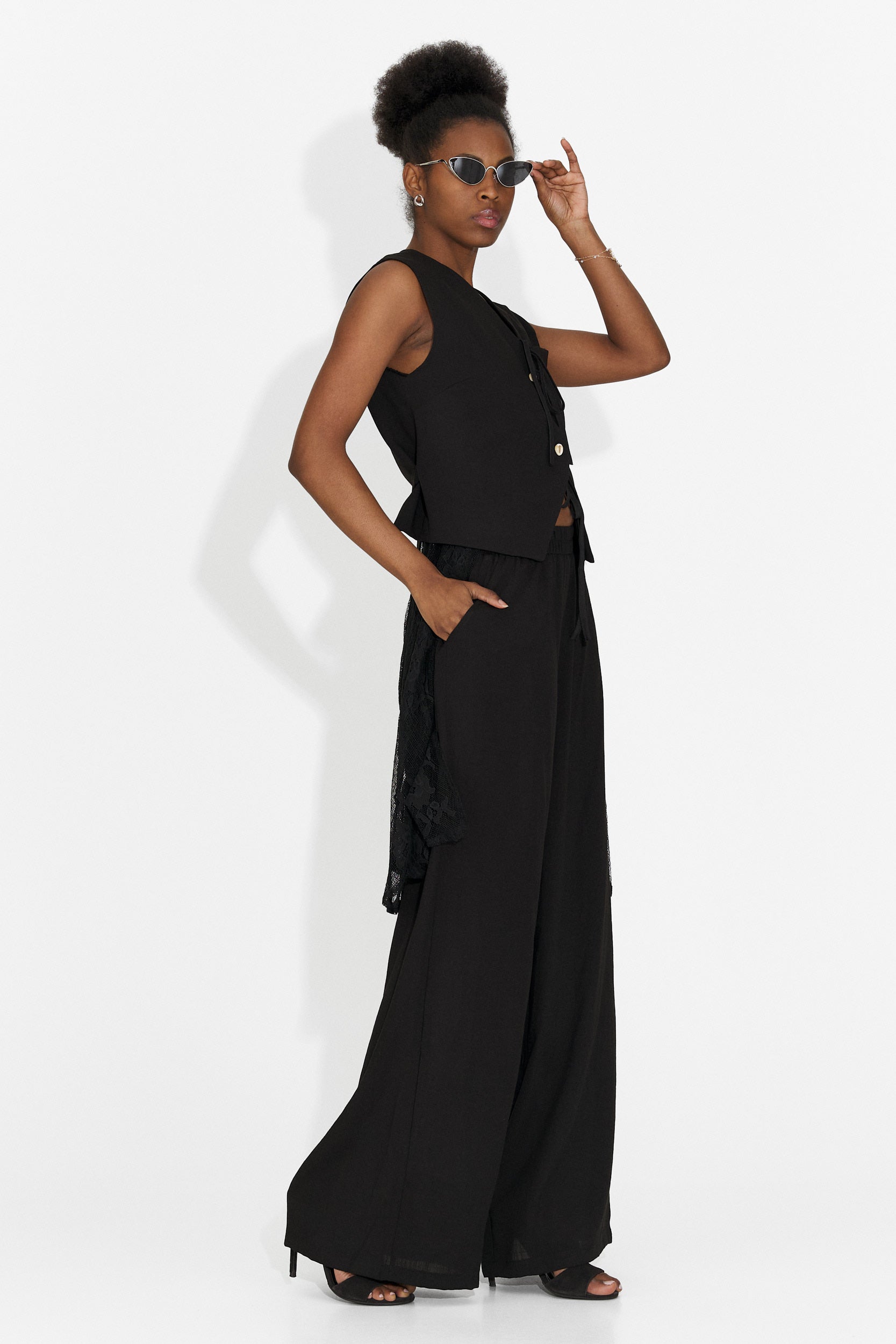 Compleu dama cu pantaloni negru Gladiola Bogas