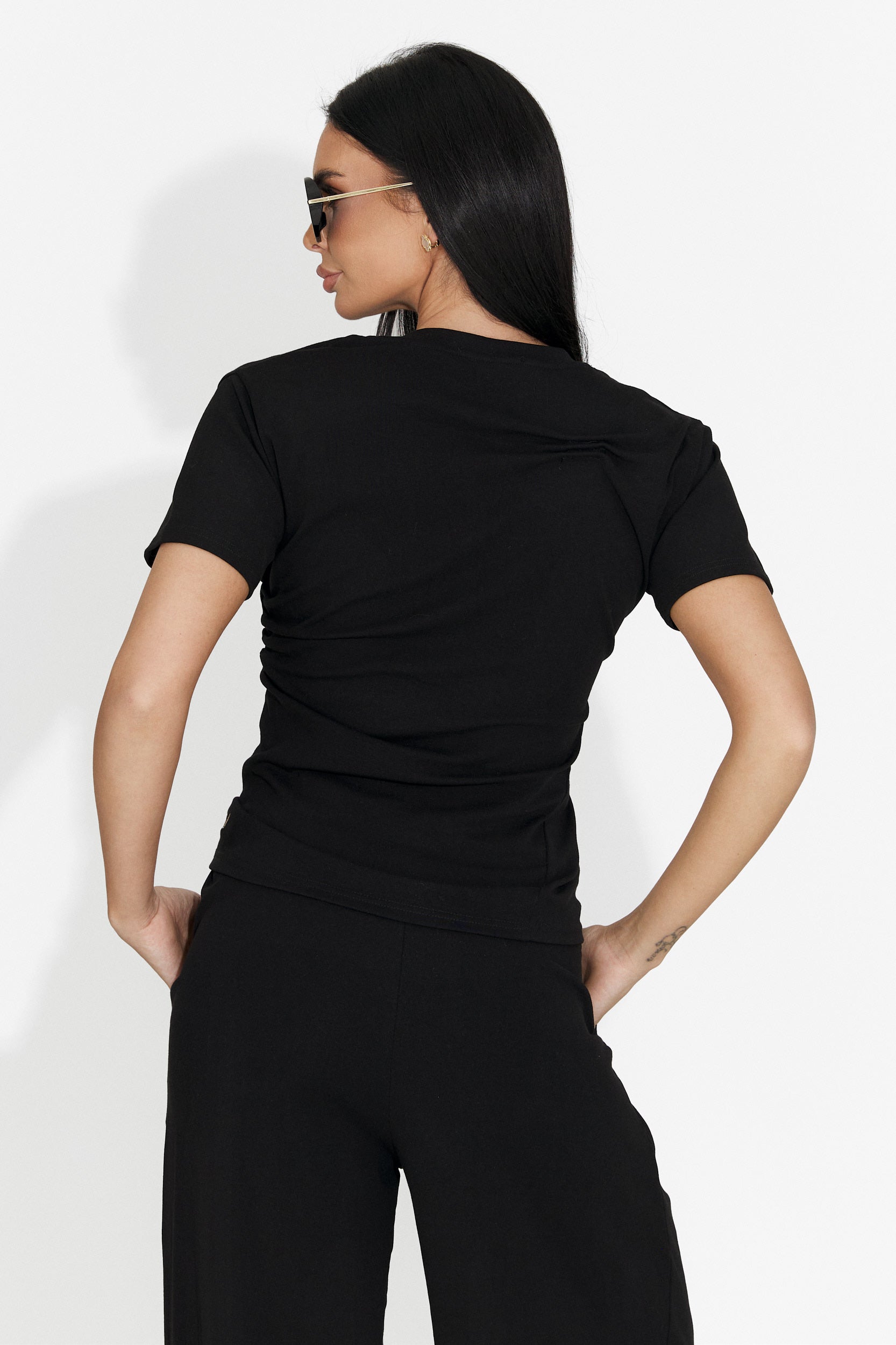 Compleu dama cu pantaloni negru Leah Bogas