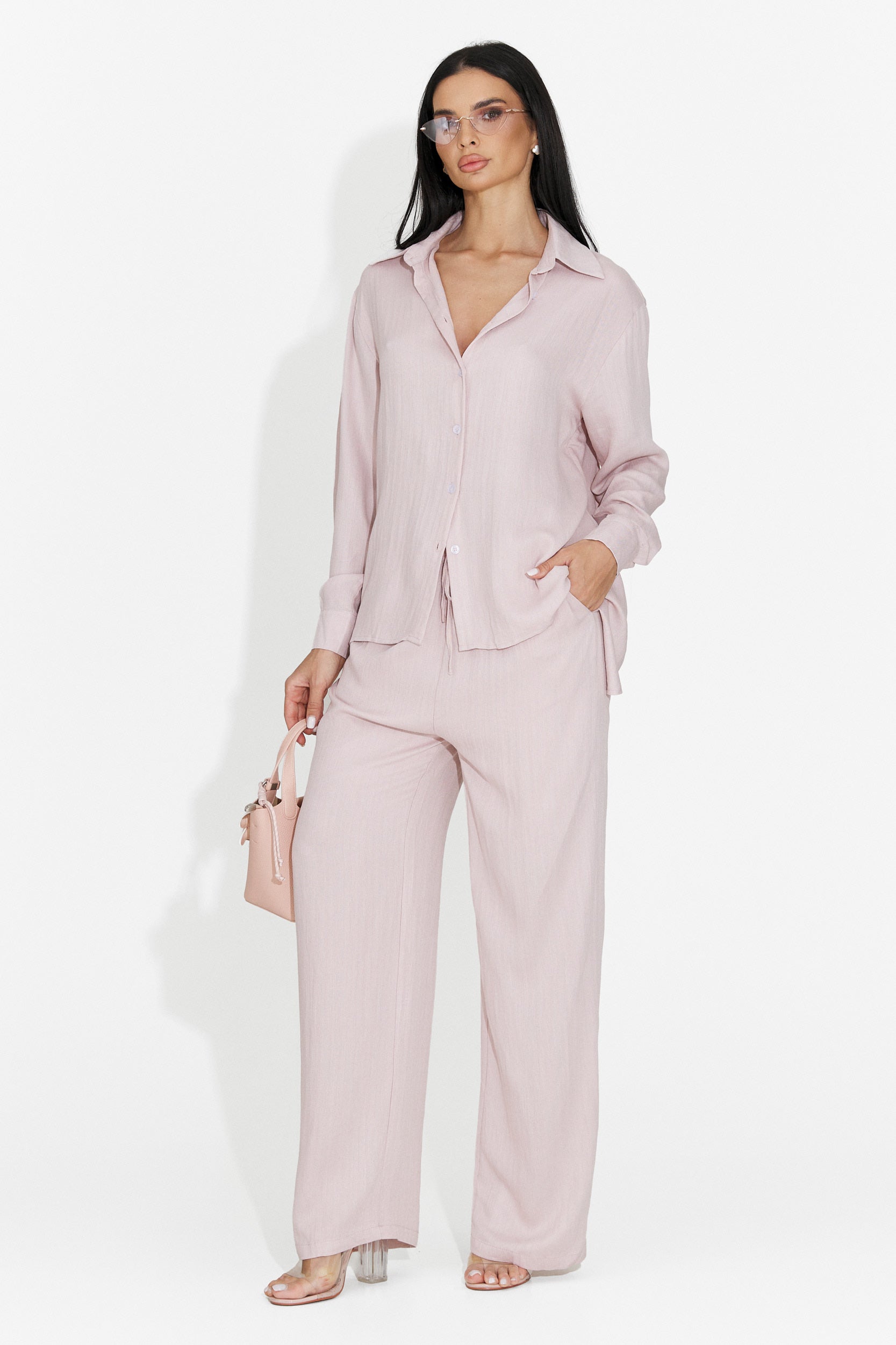 Compleu dama cu pantaloni roz Wyat Bogas