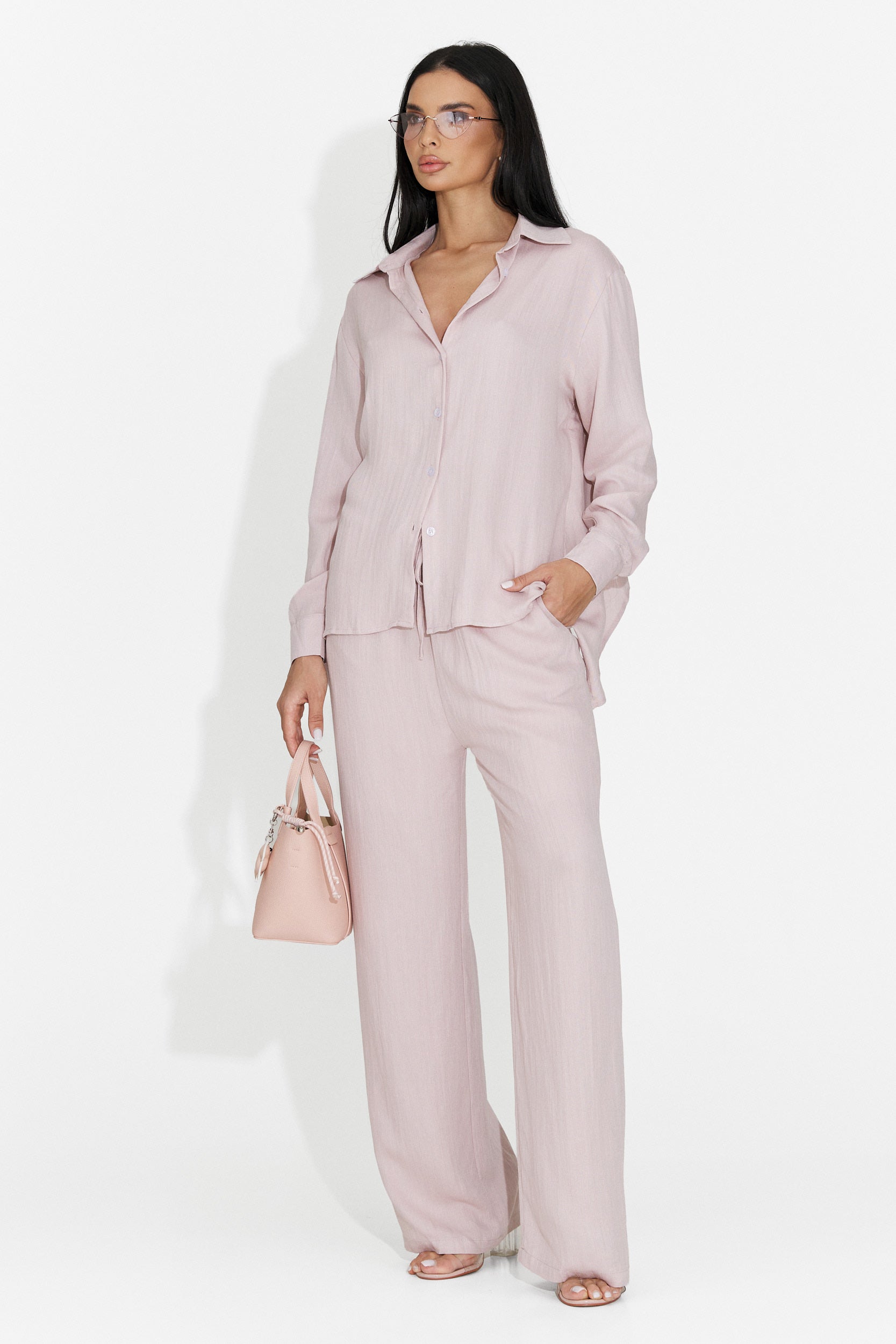 Compleu dama cu pantaloni roz Wyat Bogas